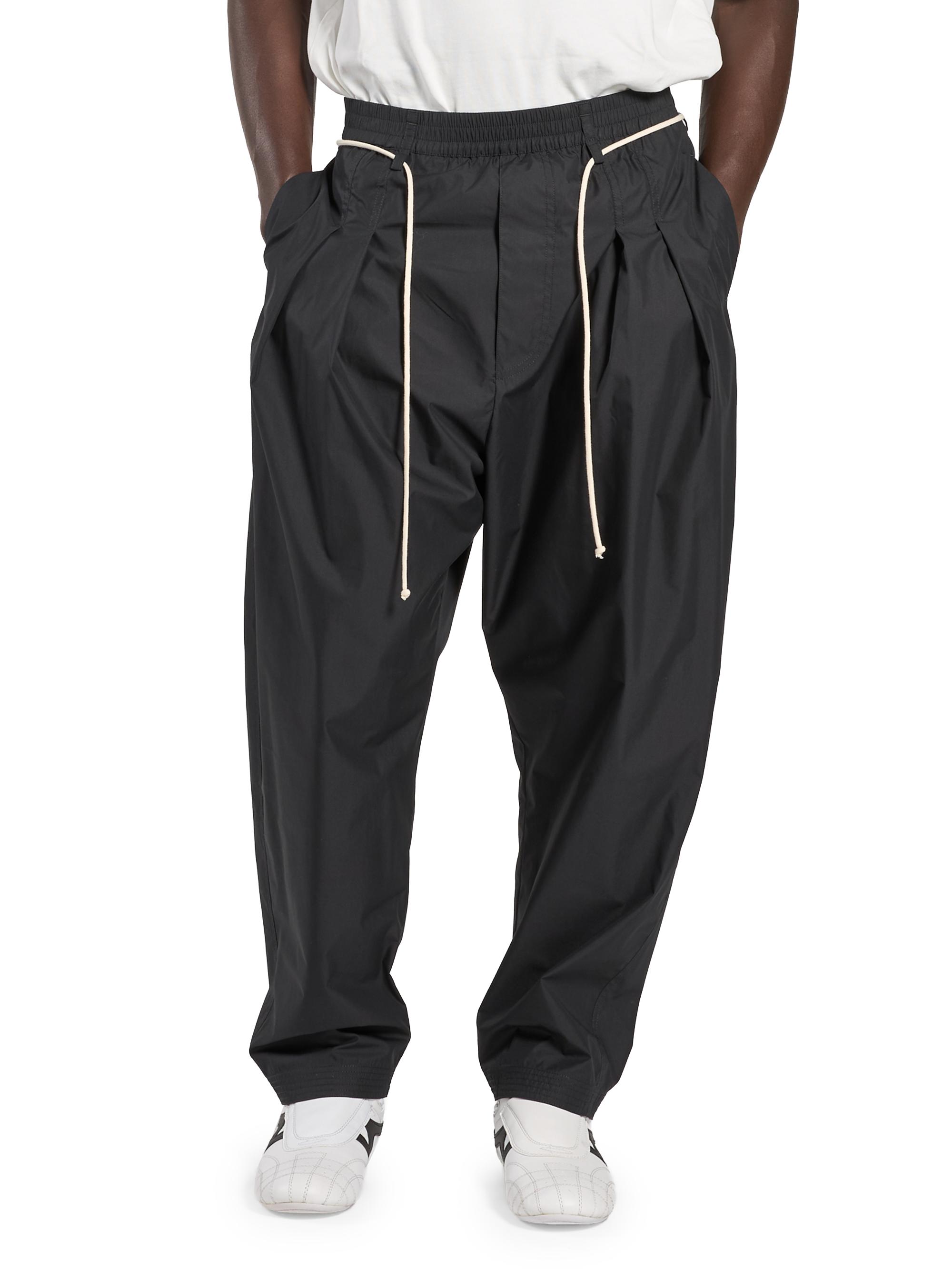 Mordecai Men's Pleated-Front Drawstring Pants - Black