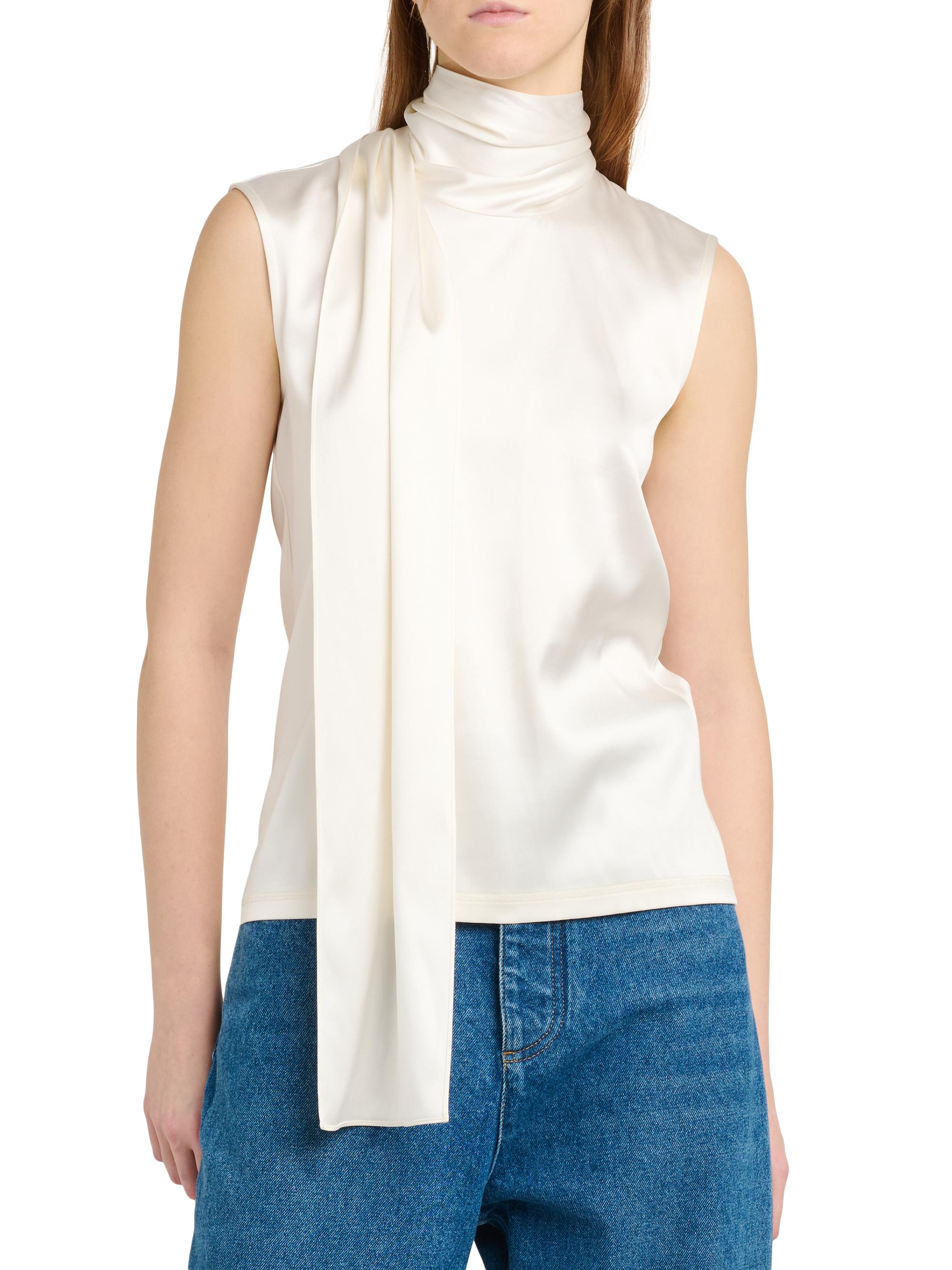 Bottega Veneta Stretch-Silk Scarf Top | Saks Fifth Avenue