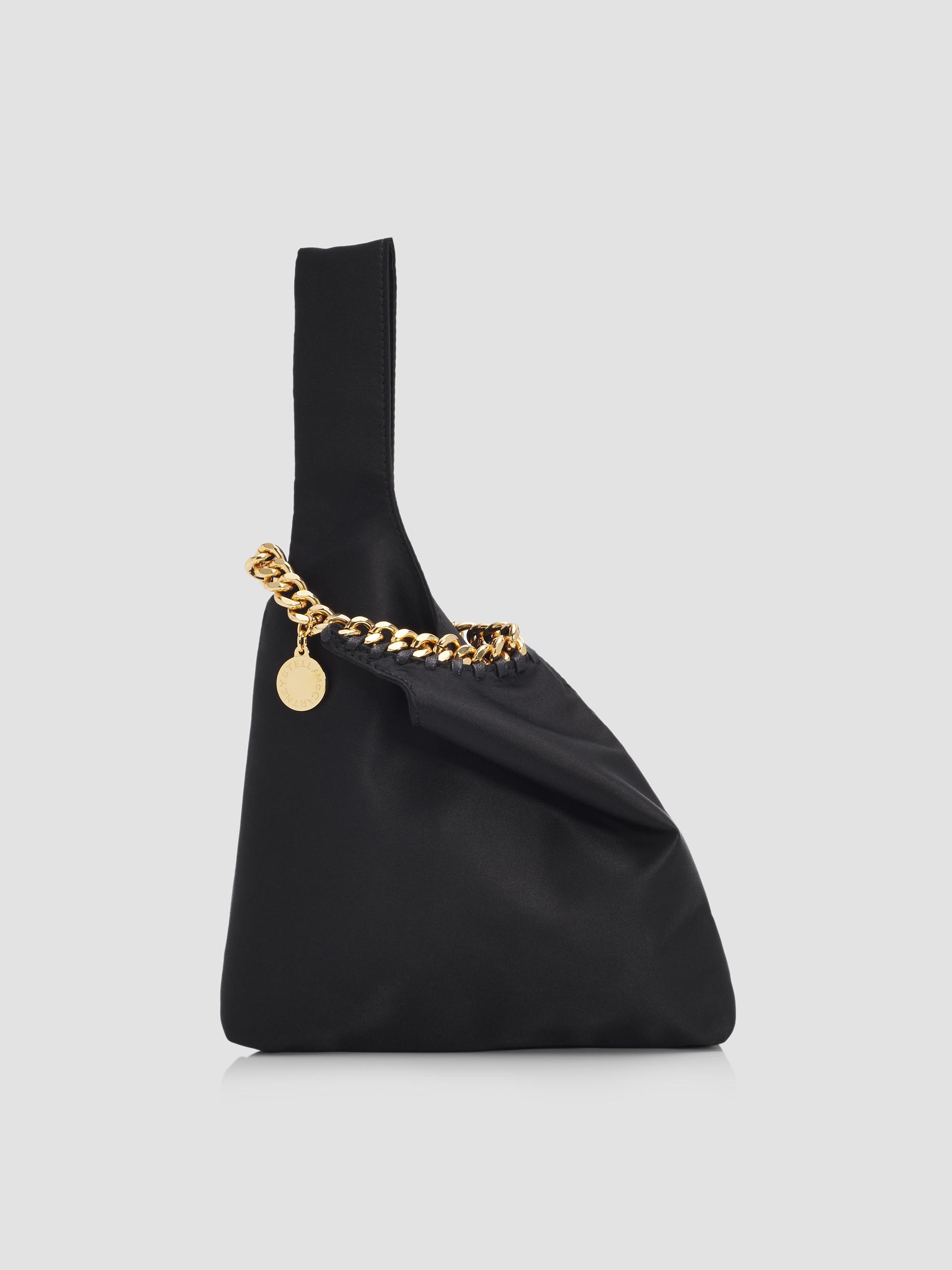 Stella McCartney Women's Falabella Satin Wristlet Bag - Black | Thumbnail 7
