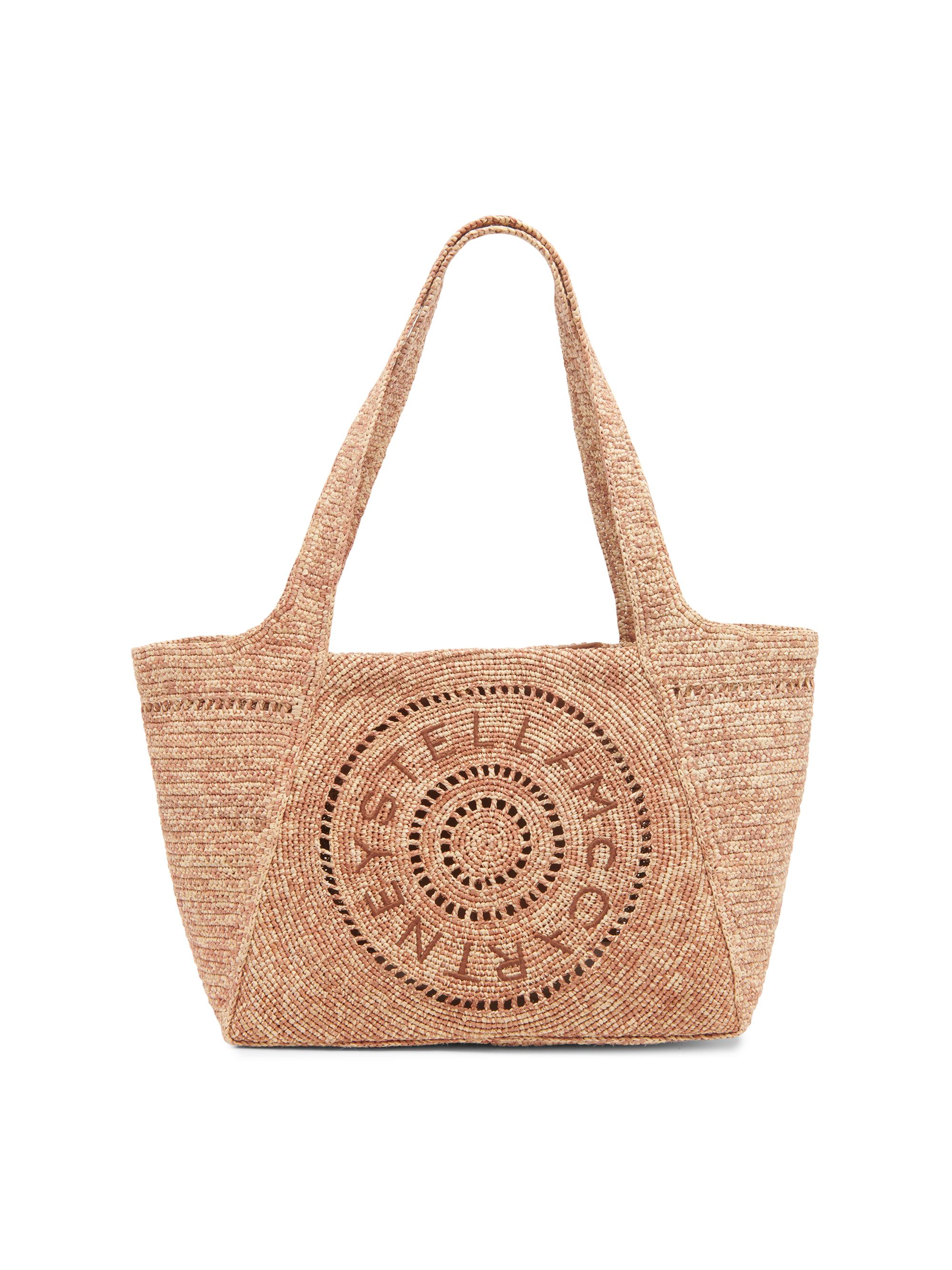 Stella McCartney Women's Salt & Pepper Crocheted Raffia Tote Bag - Natural Teak