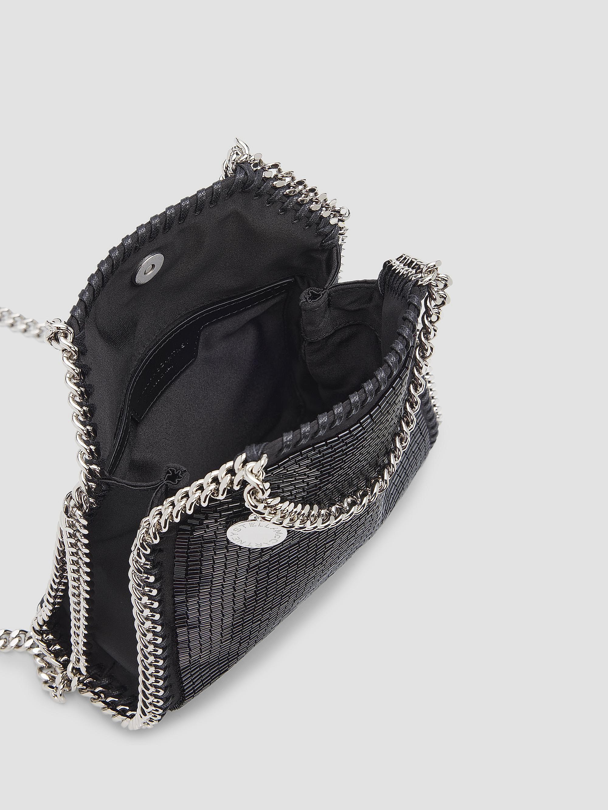 Stella McCartney Falabella Tiny Beaded Satin Top Handle Bag | Saks
