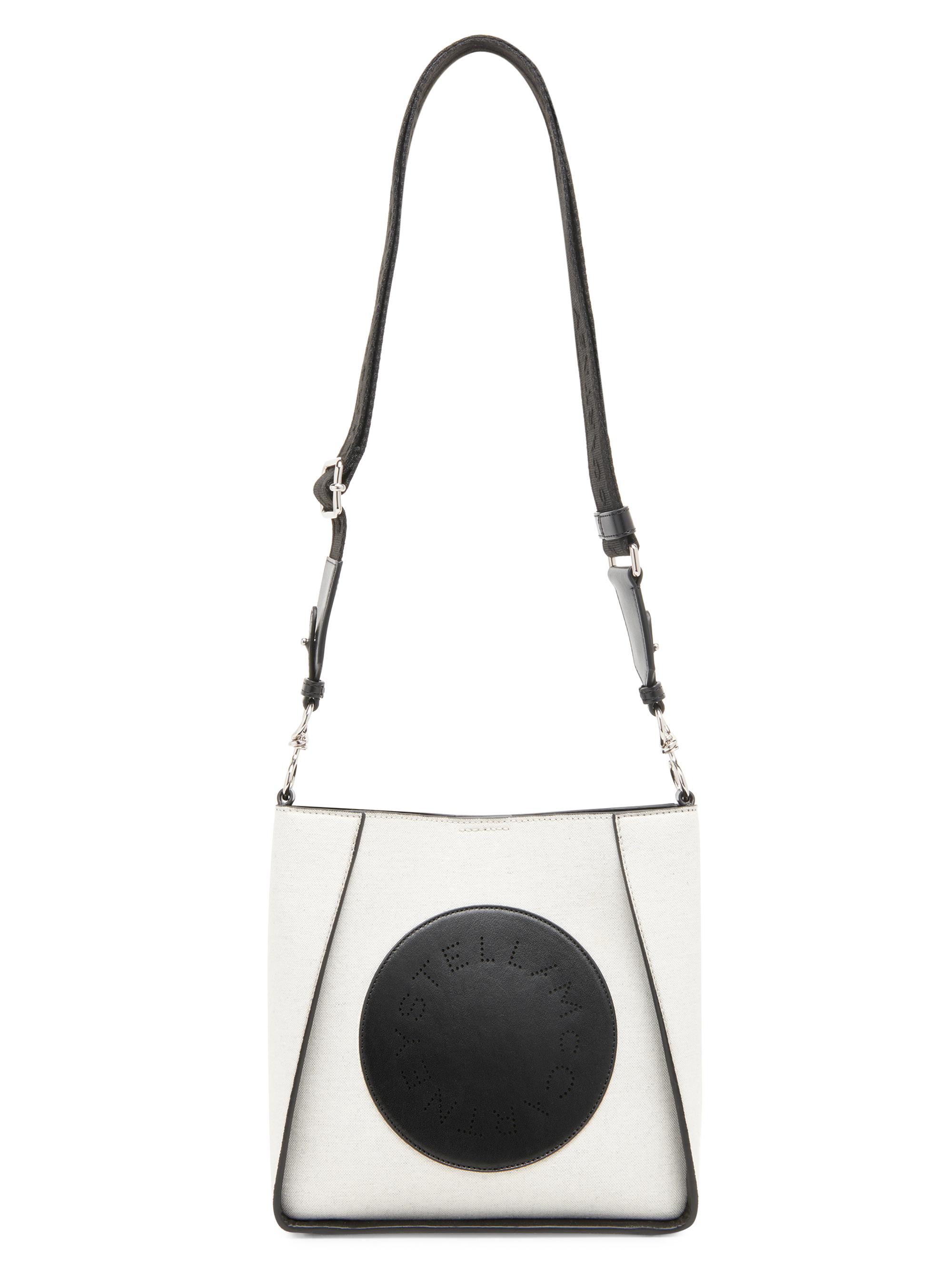 Stella McCartney Women's Logo Cotton Canvas Crossbody Bag - Black | Thumbnail 6