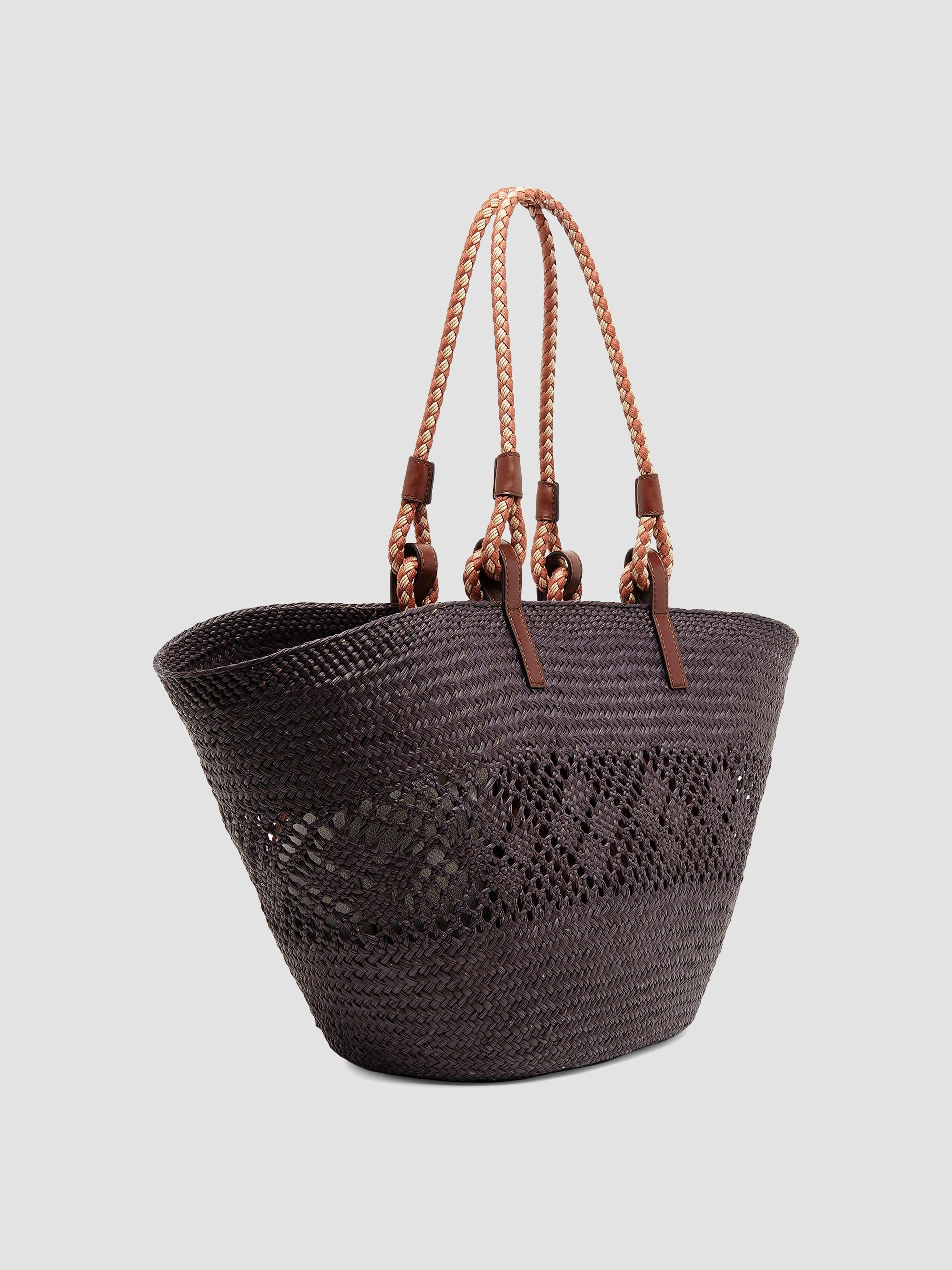 STELLA McCARTNEY かごバッグ タッセル付き Stella McCartney Large Basket Eco Iraca Palm & Rope Tote Bag