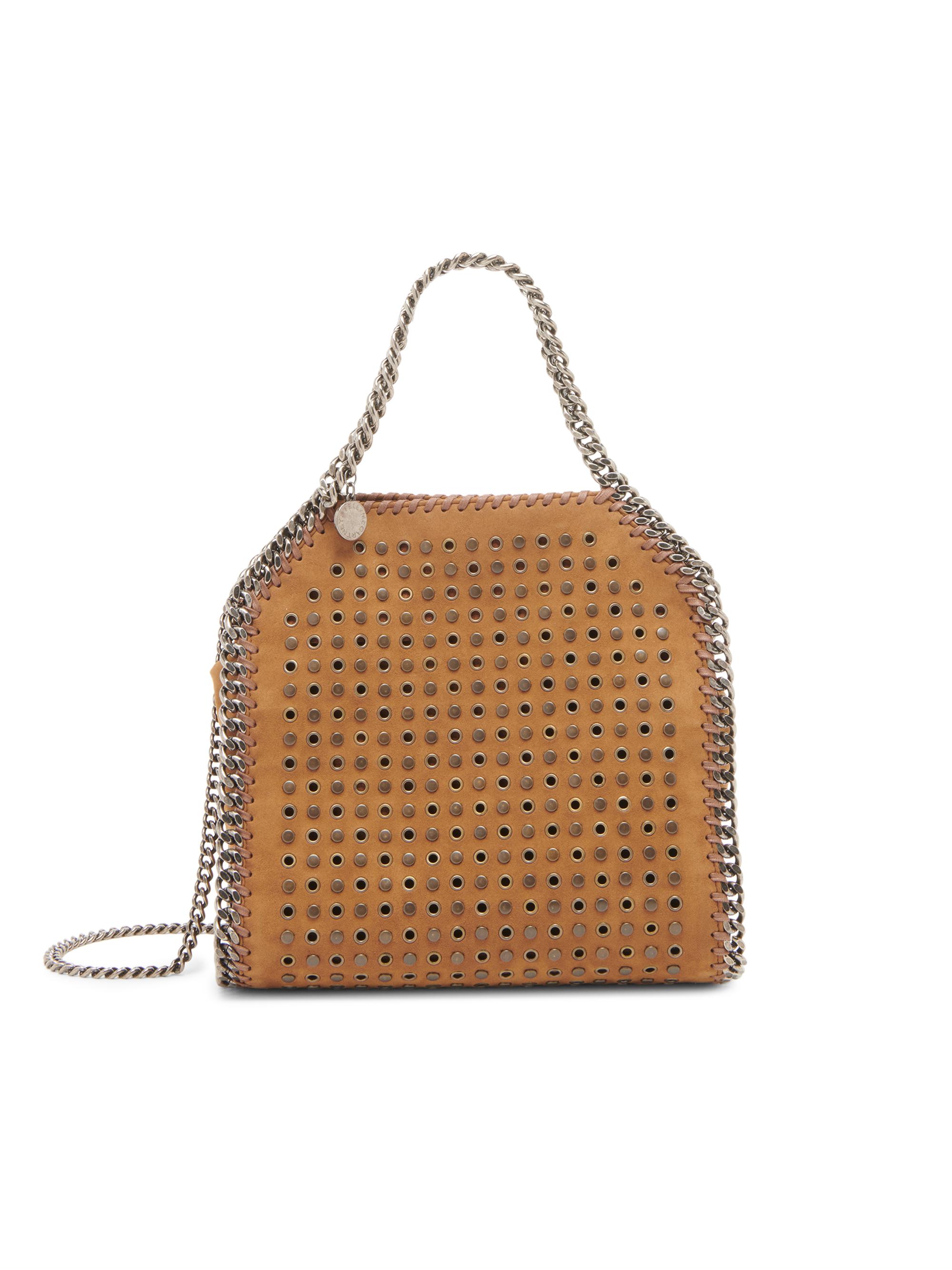 Stella McCartney Women's Falabella Studded Eyelet Mini Bag - Brandy