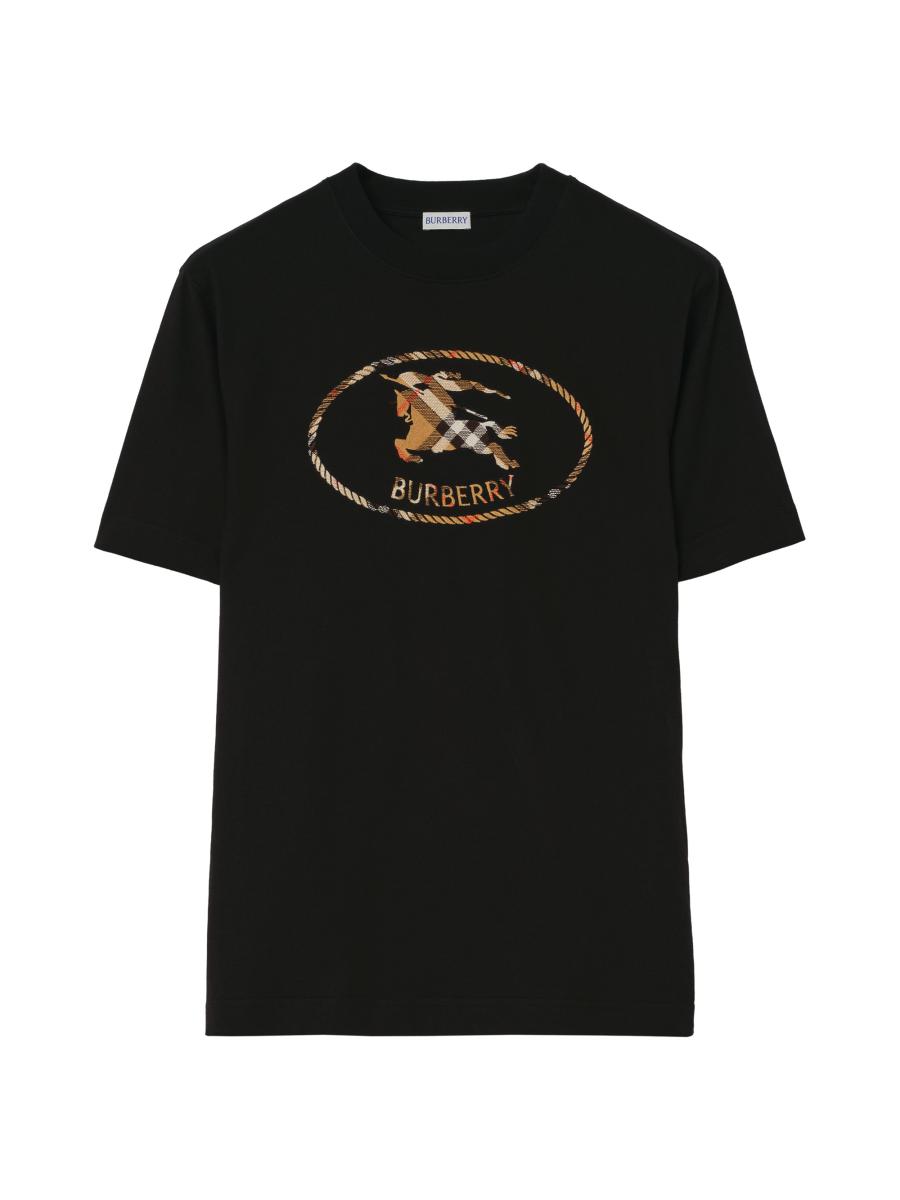Burberry Seth Logo-Embroidered Cotton Slim-Fit T-Shirt | Saks