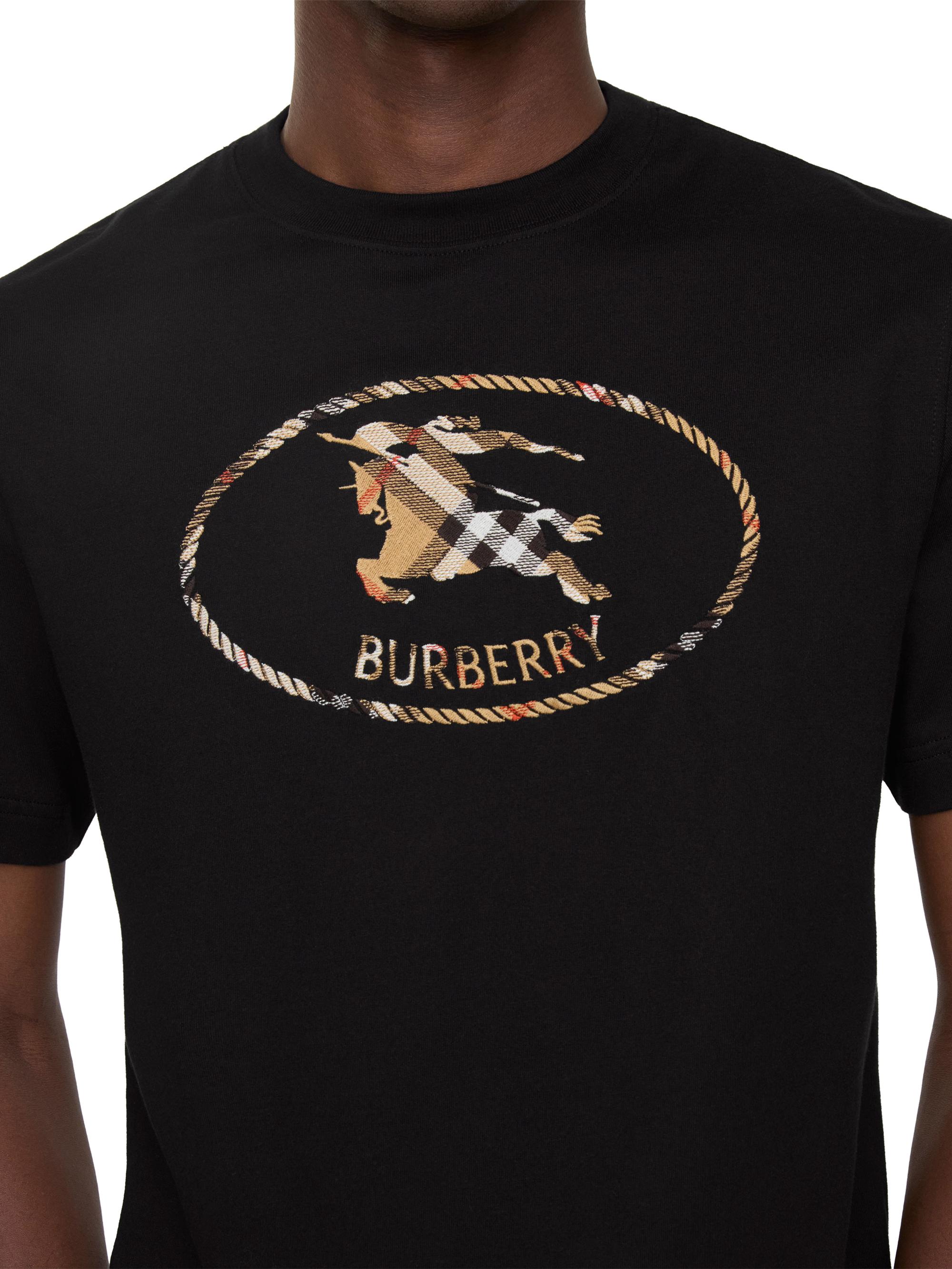 Burberry Seth Logo-Embroidered Cotton Slim-Fit T-Shirt | Saks