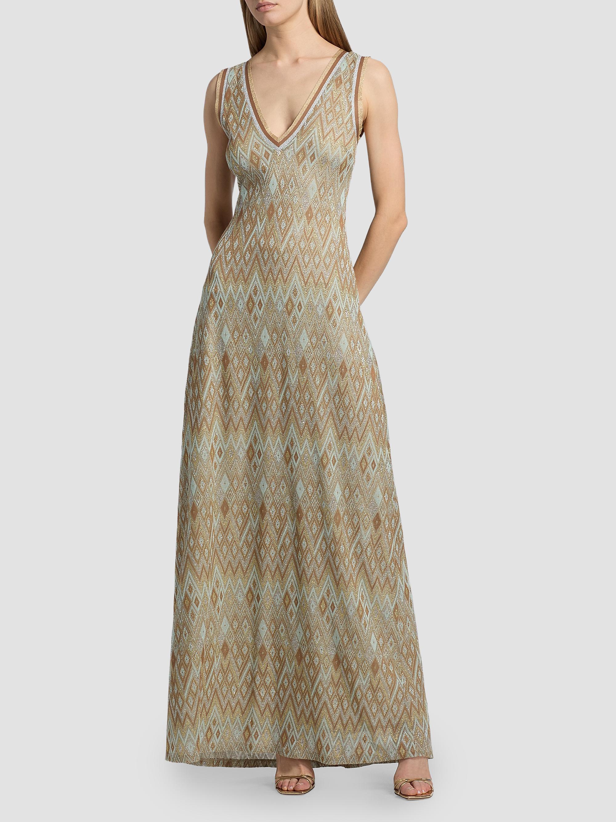 reese knit dress Ramy Brook Printed Maxi in Gold Diamond Ladivine Dress CD868