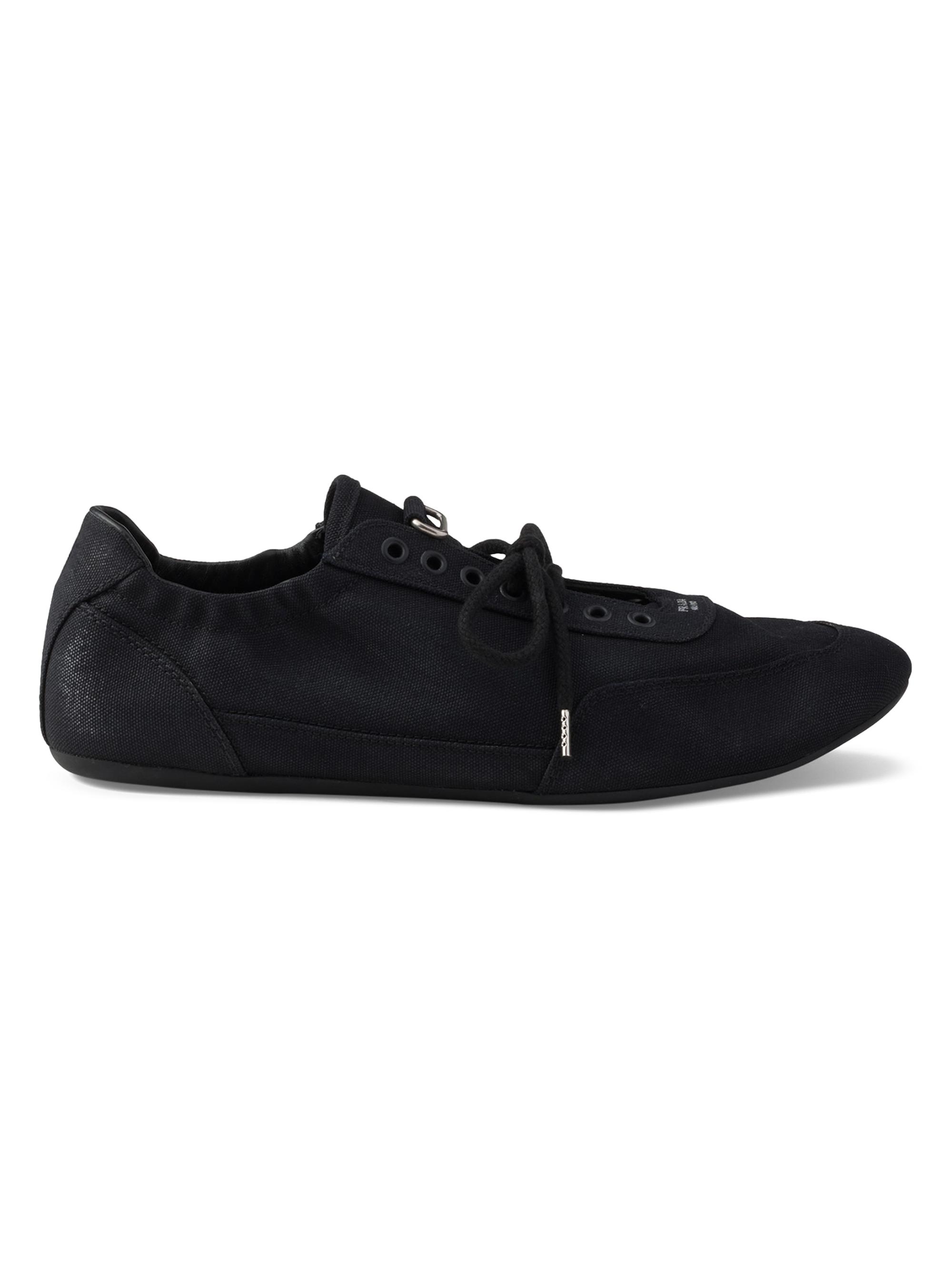 Prada Men's Collapse Canvas Sneakers - Black