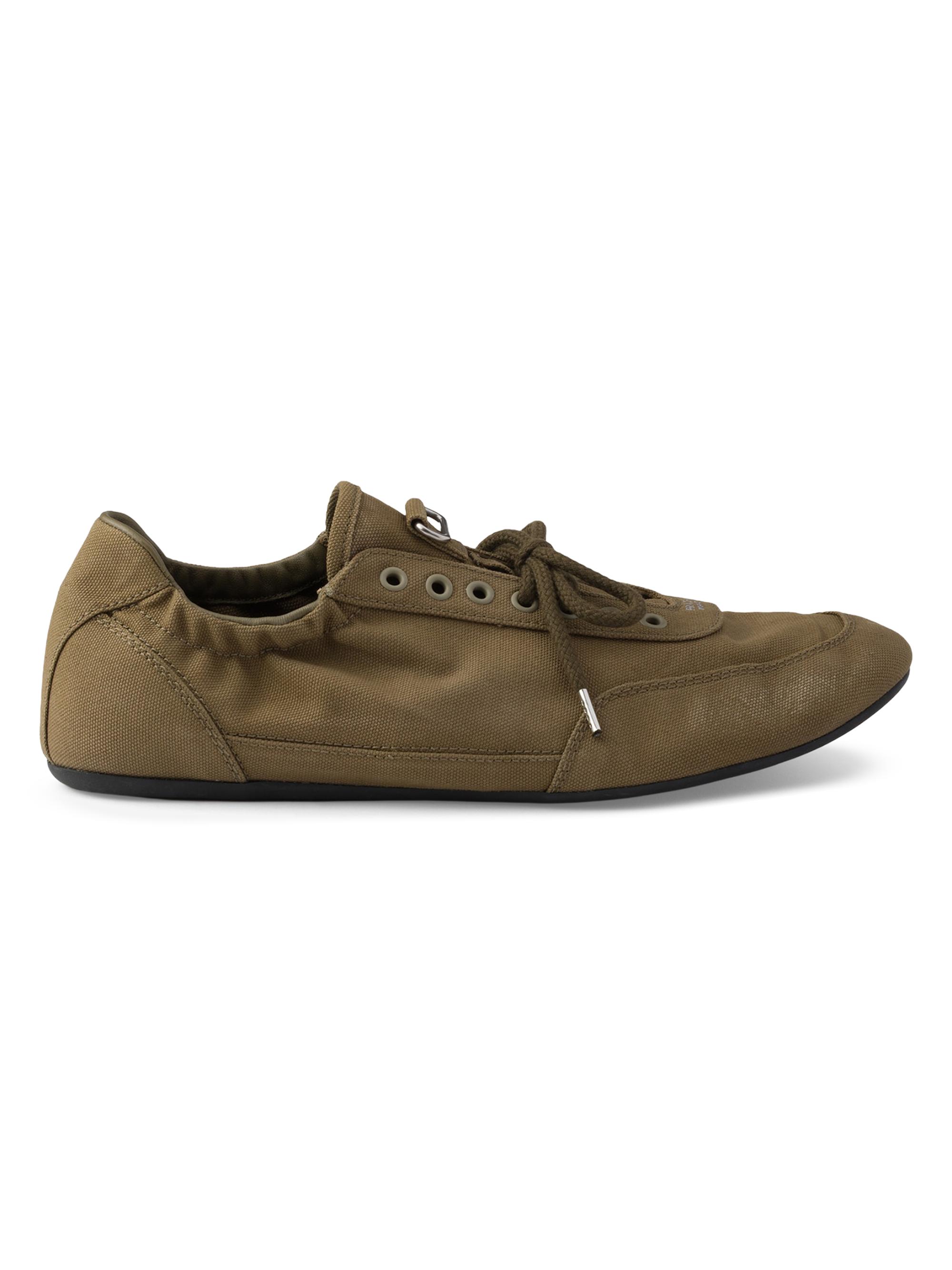 Prada Men's Collapse Canvas Sneakers - Green