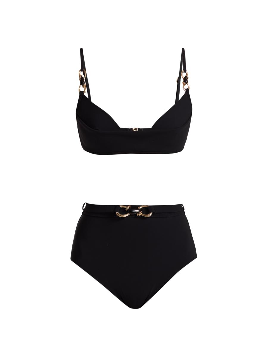 Zimmermann Women's Mahon Trim Detail Bikini In Black