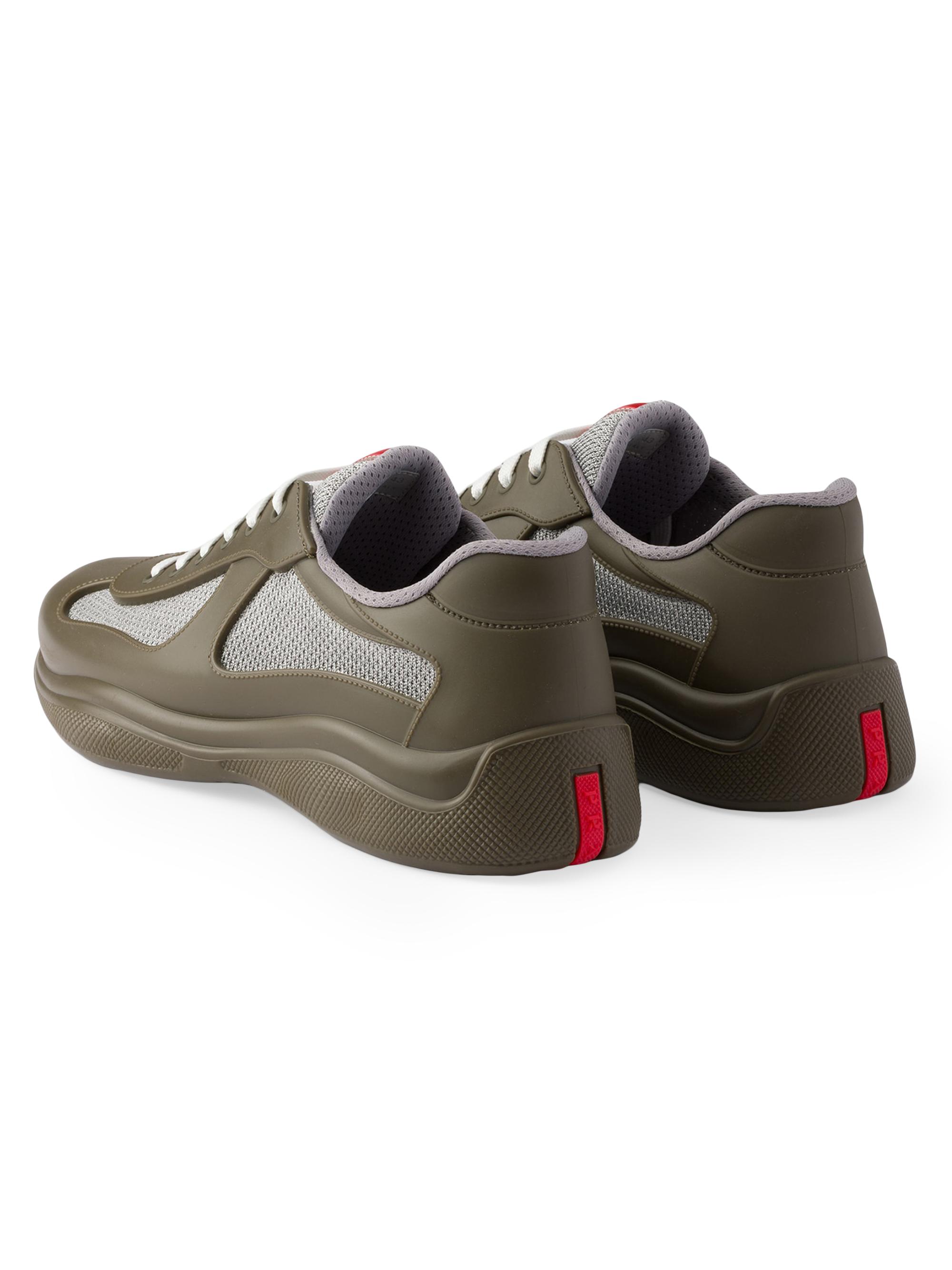 Prada Men's America's Cup Soft Rubber and Bike Fabric Sneakers