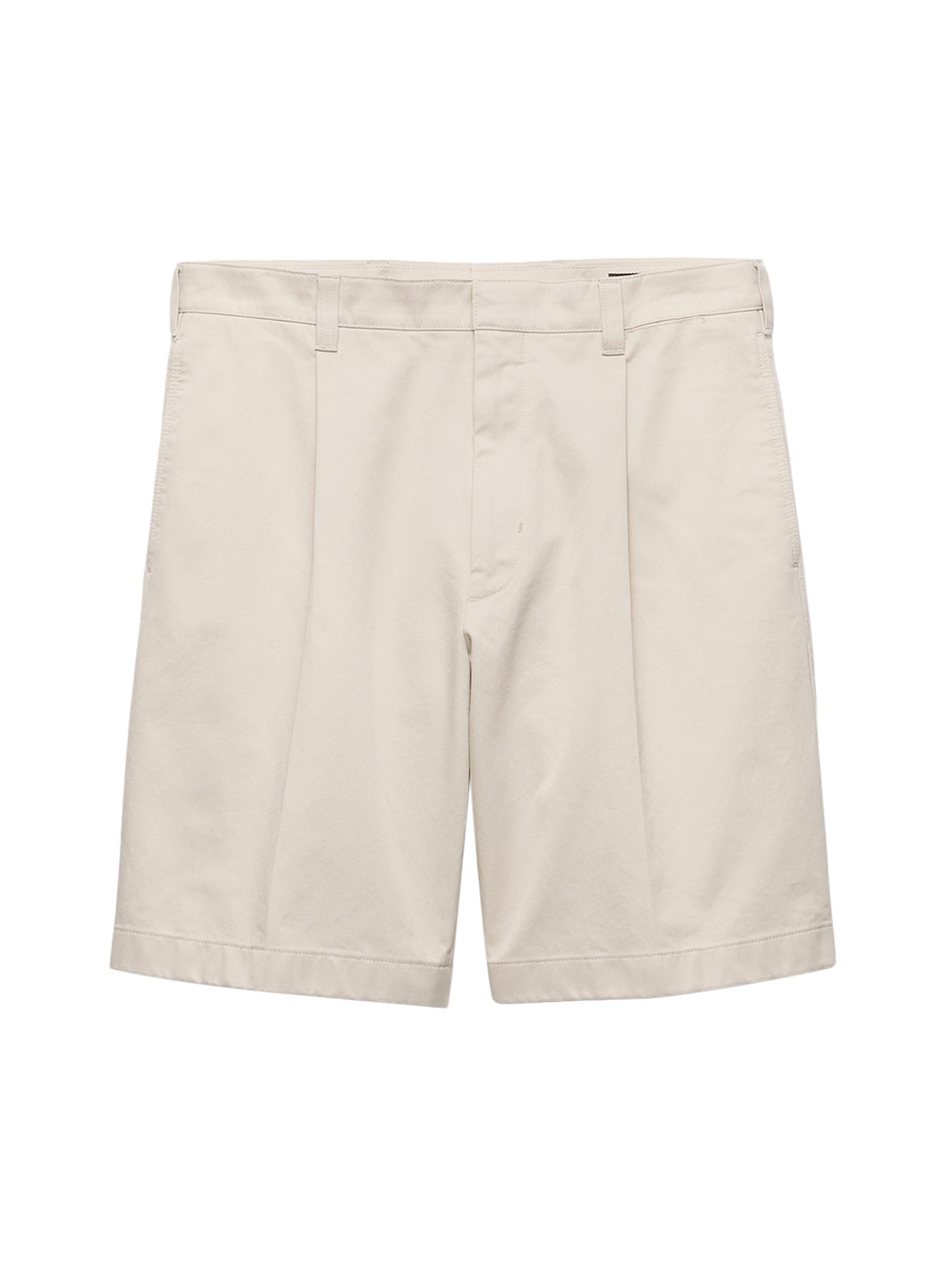 Prada Men's Cotton Bermuda Shorts - Beige Khaki
