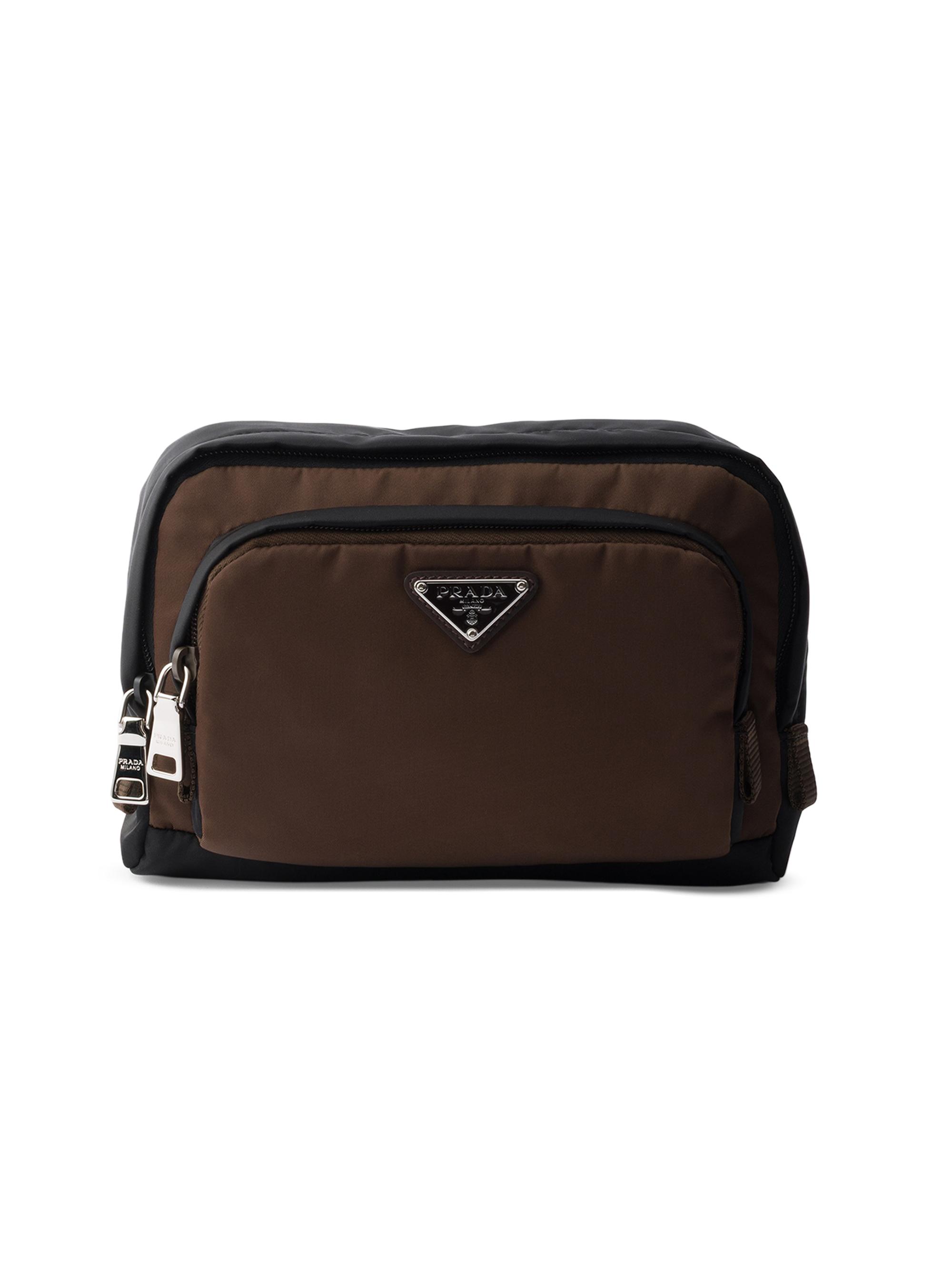 Prada Men's Re-Nylon Pouch - Brown