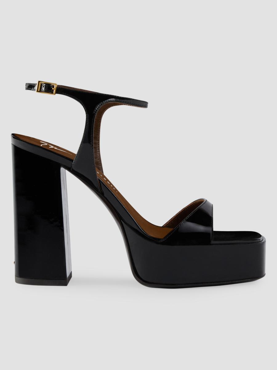 Giuseppe Zanotti Women's Mya 90mm Patent Leather Platform Sandals In Black