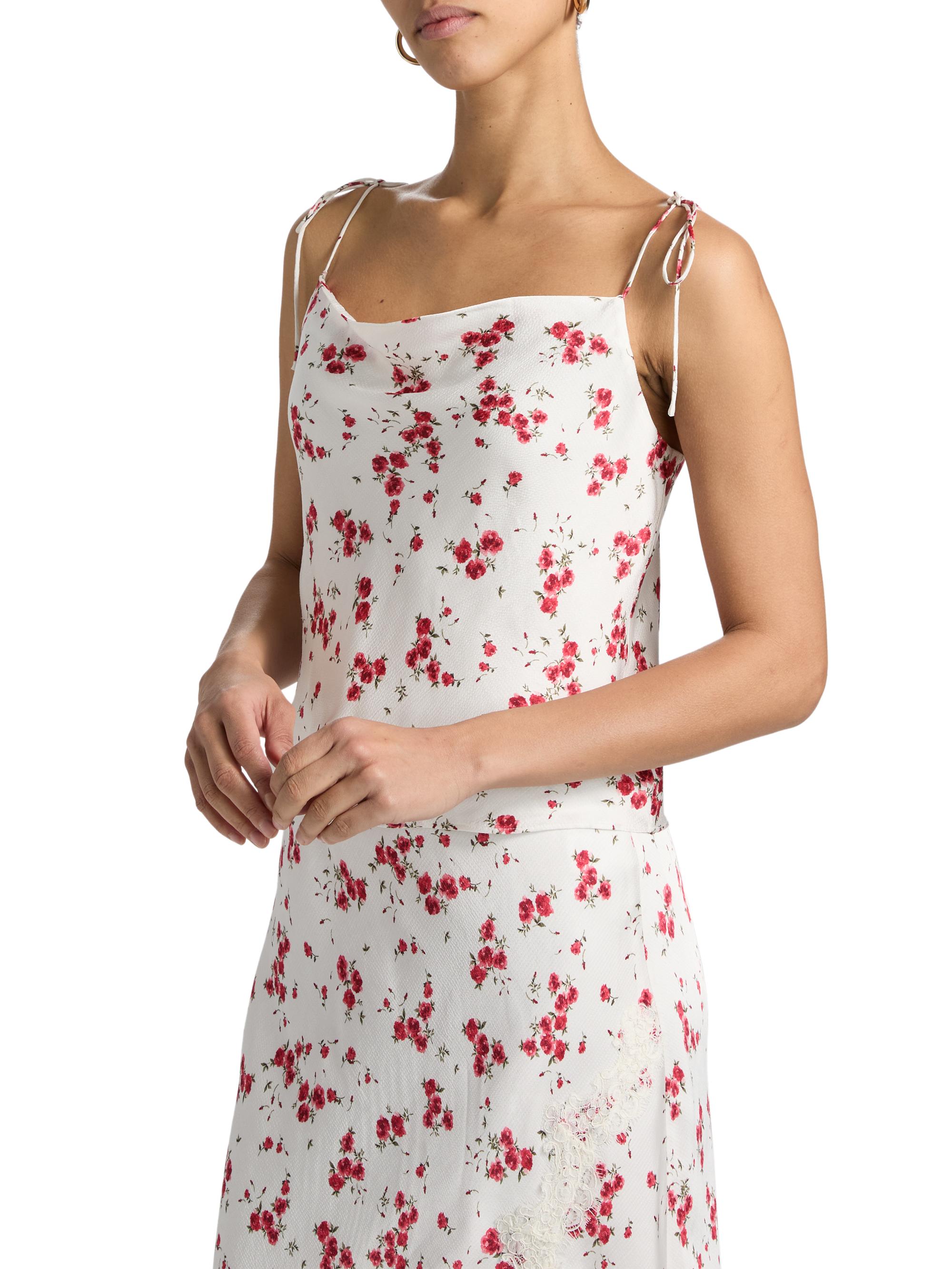 Cami NYC Azra Shoulder-TIe Hammered Silk Camisole | Saks Fifth Avenue