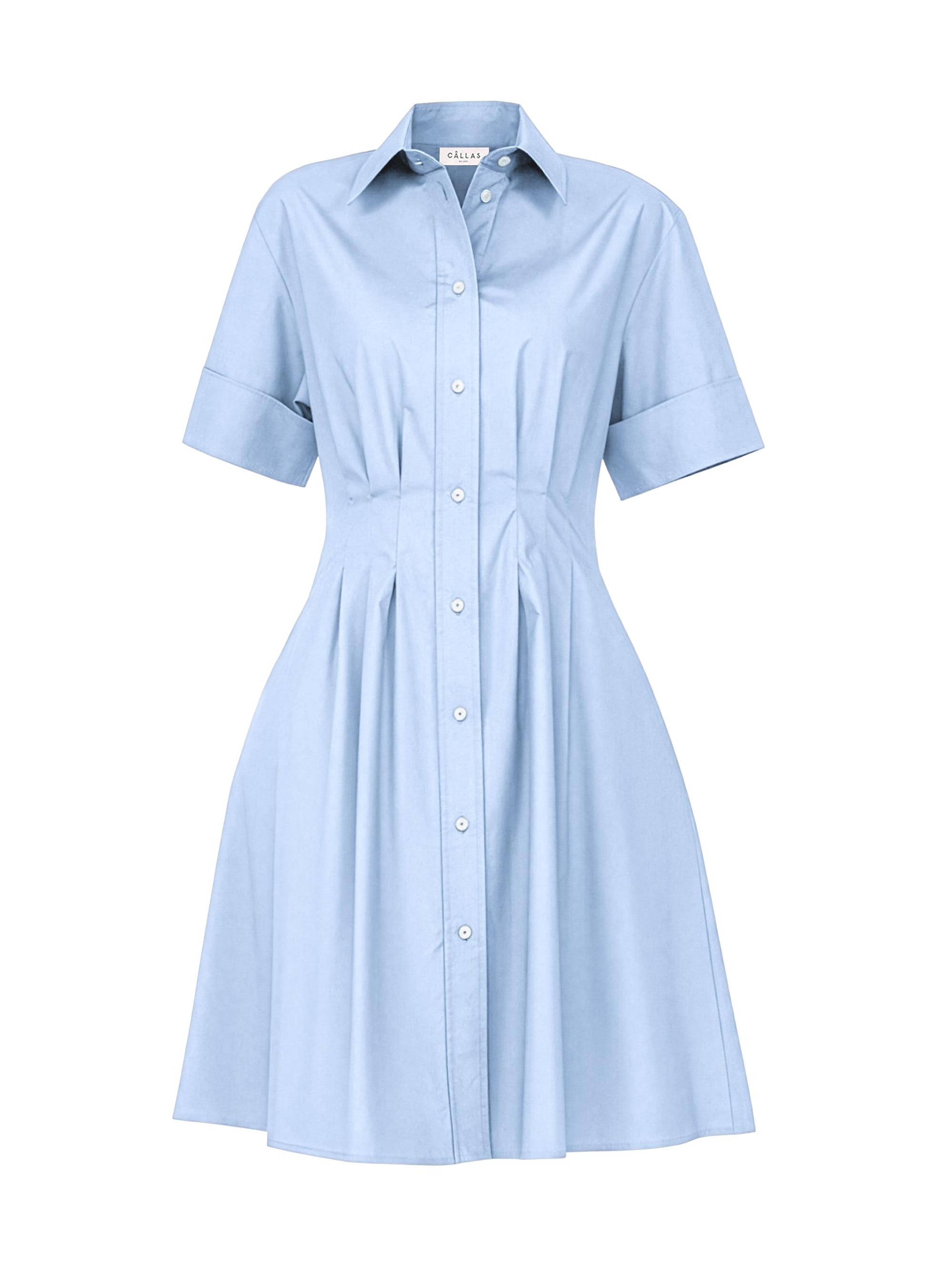 Callas Milano Women's Bergamo Fit and Flare Shirt Dress - Pale Blue | Thumbnail 5
