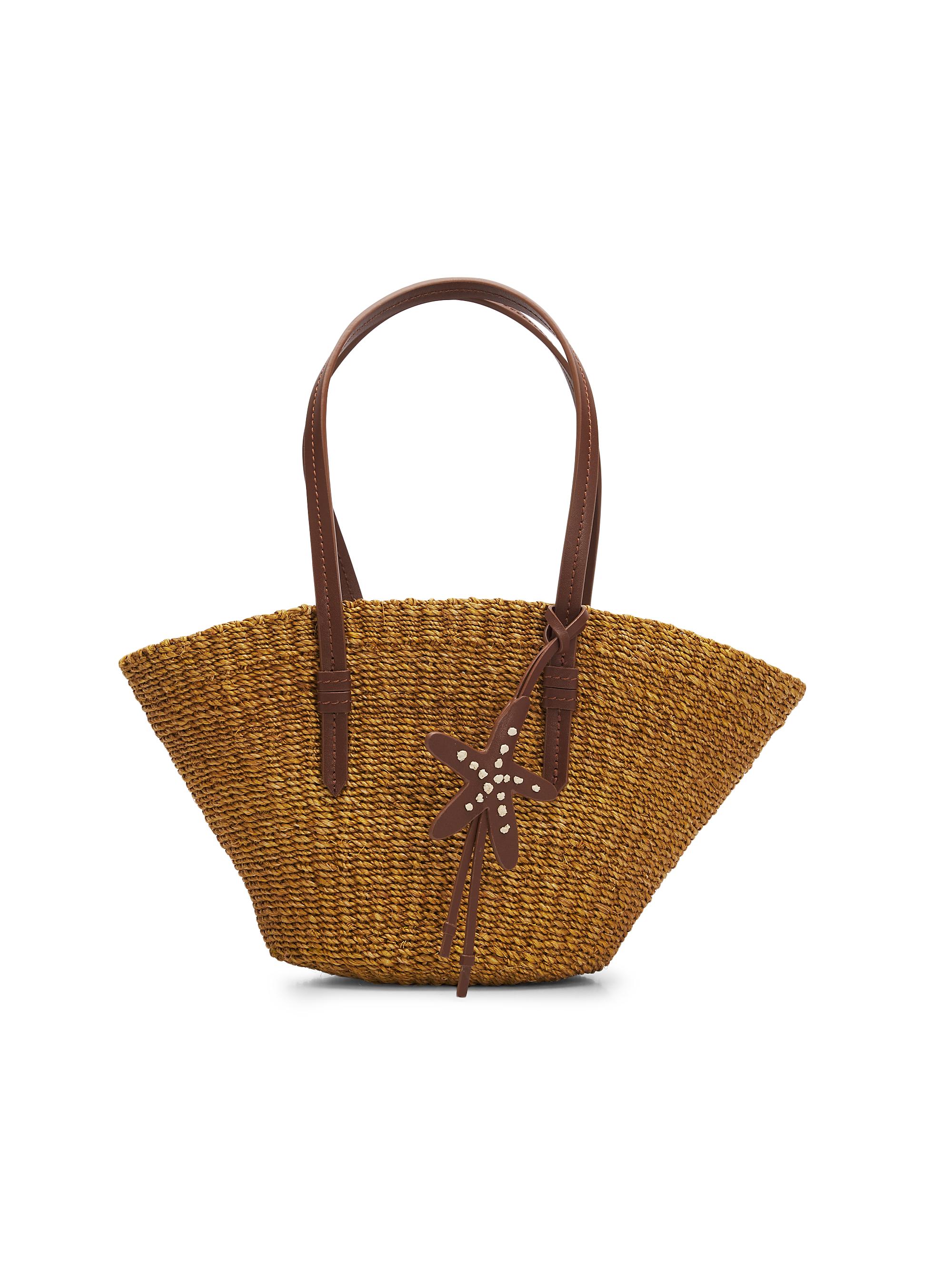 Poolside Women's The East West Mini Straw Tote Bag - Cocoa
