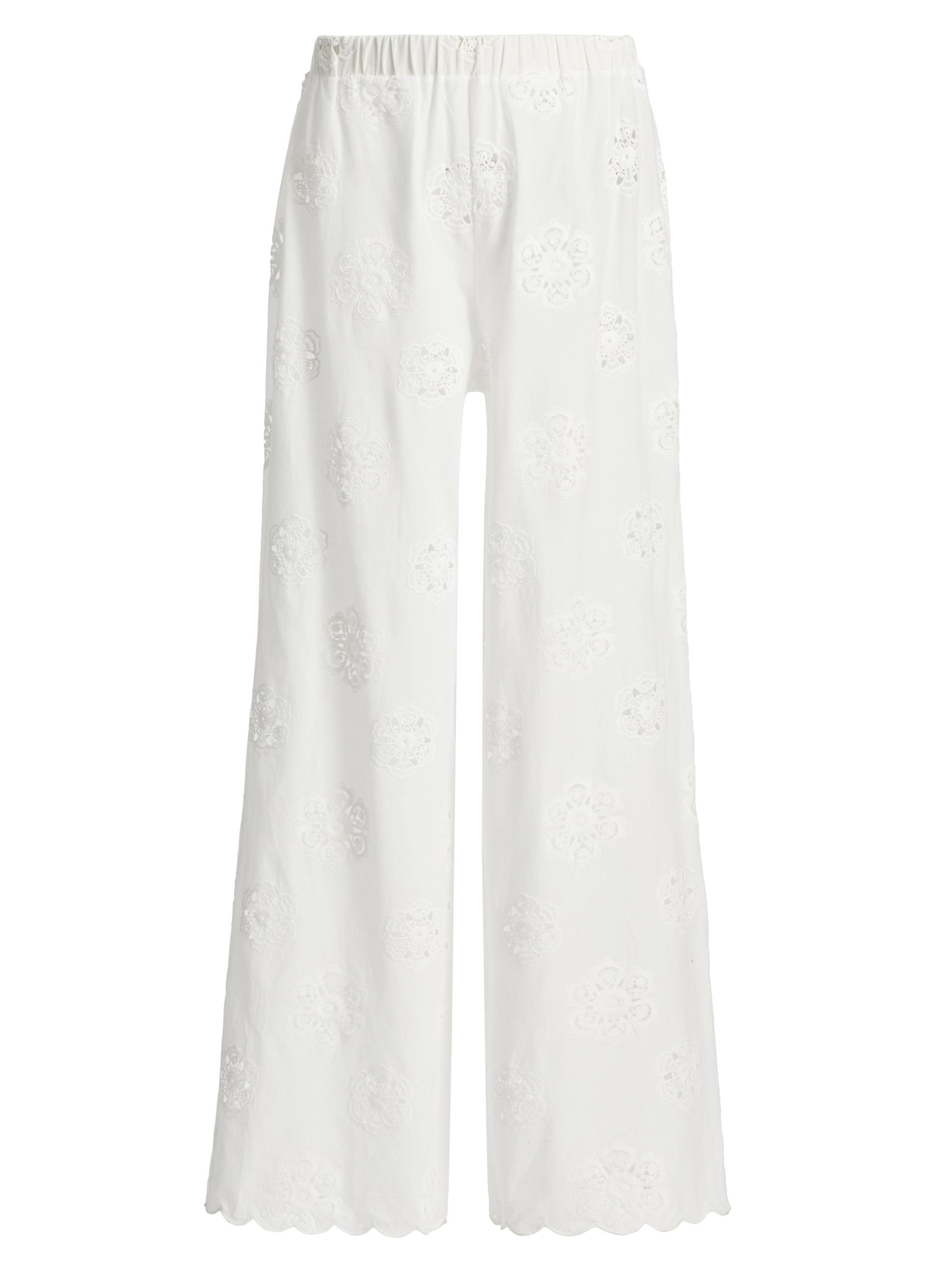 Cami NYC Women's Tiago High-Rise Anglaise Cotton Pants - Macadamia