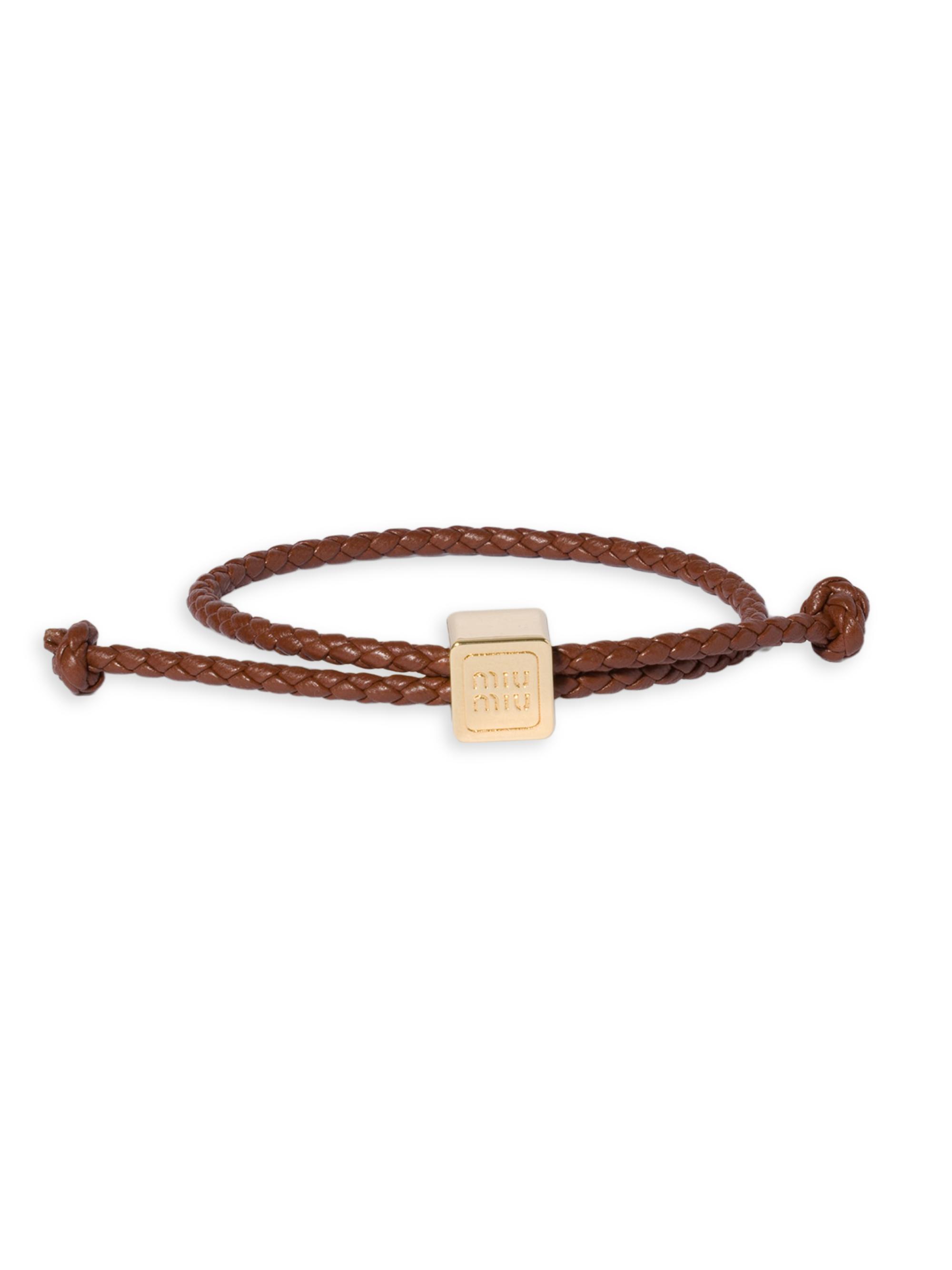 Miu Miu Women's Leather Bracelet - Brown