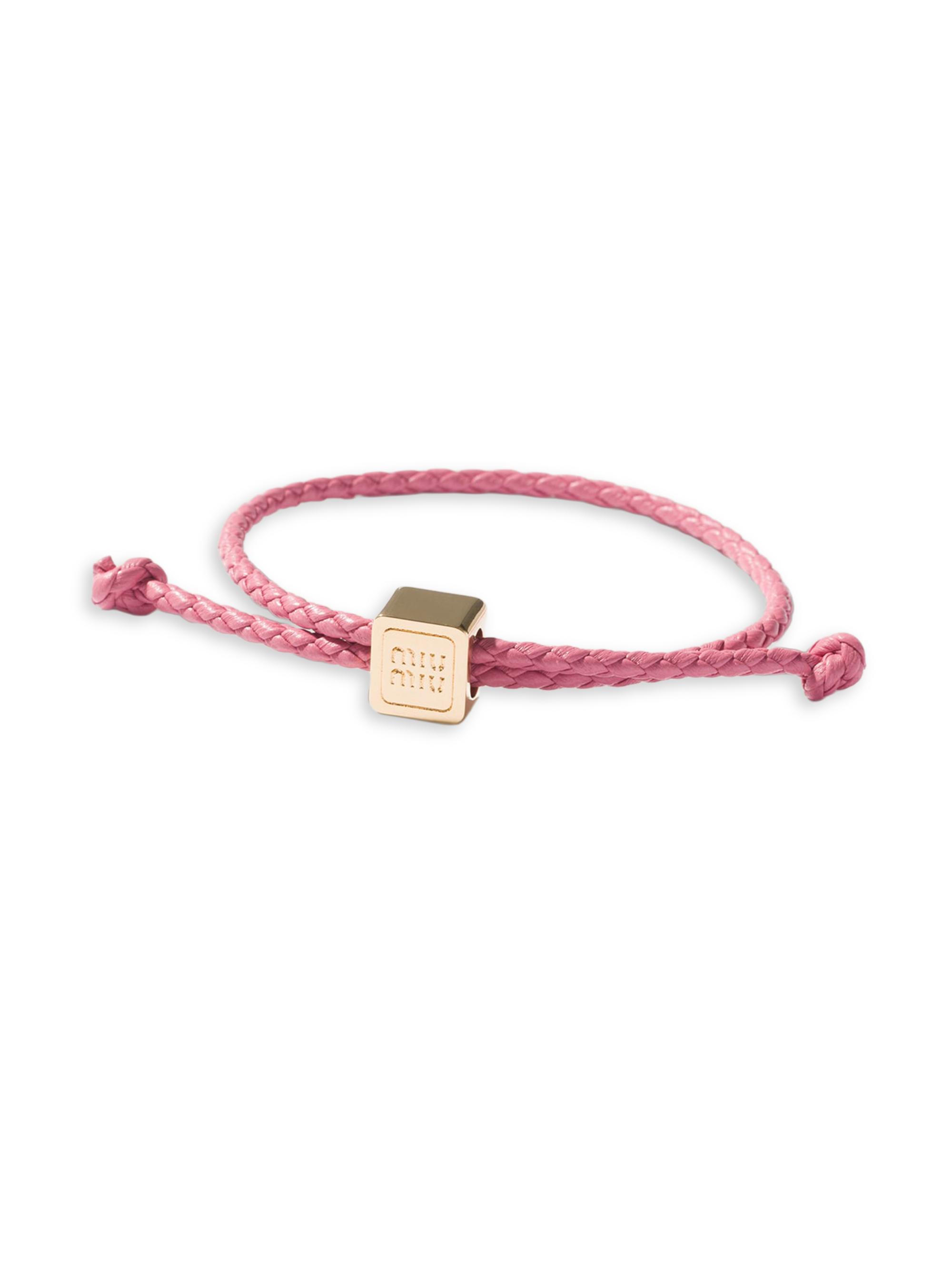Miu Miu Women's Leather Bracelet - Pink