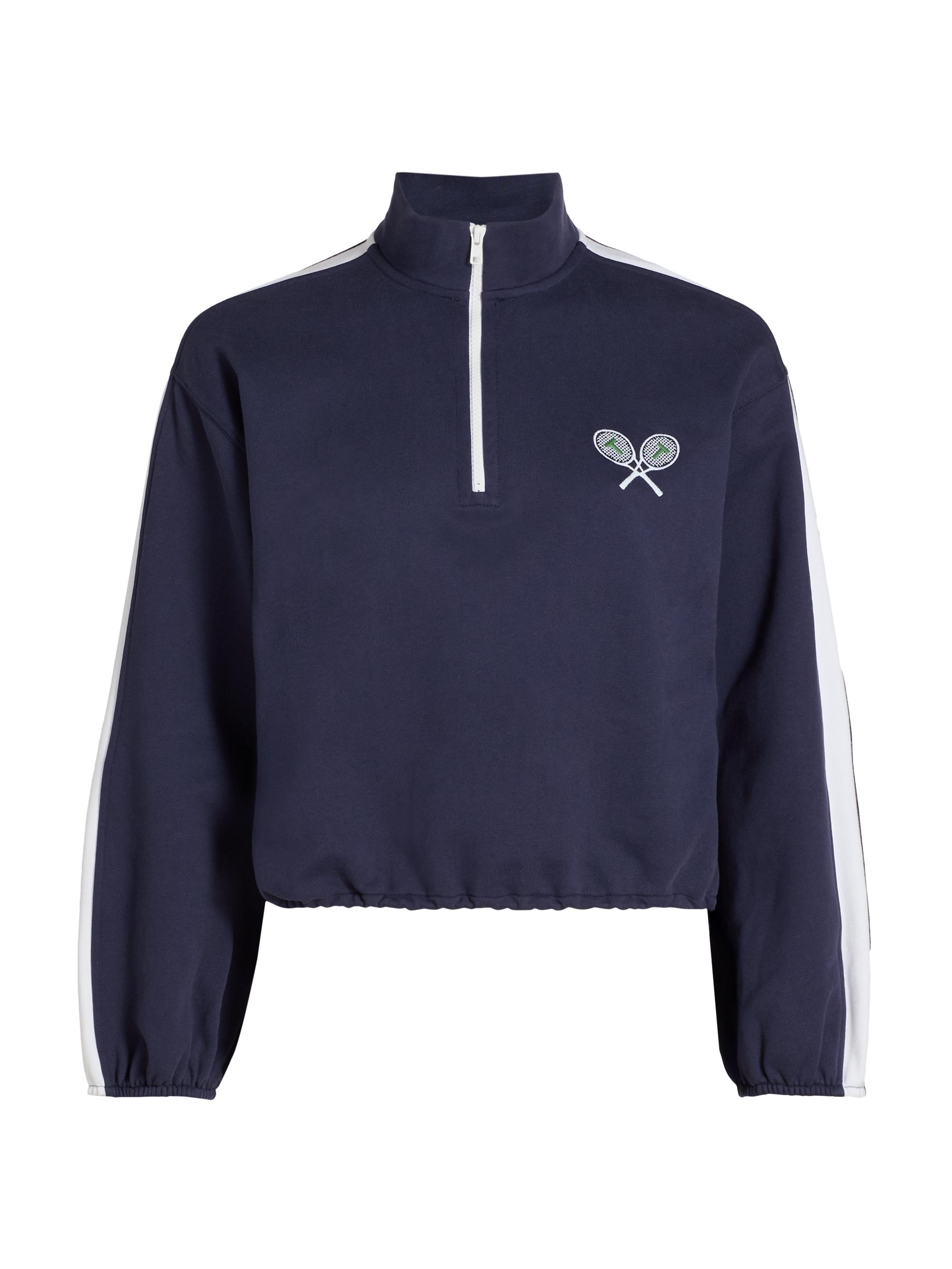 Tanya Taylor Women's Maria Terry Quarter-Zip Pullover - Optic White
