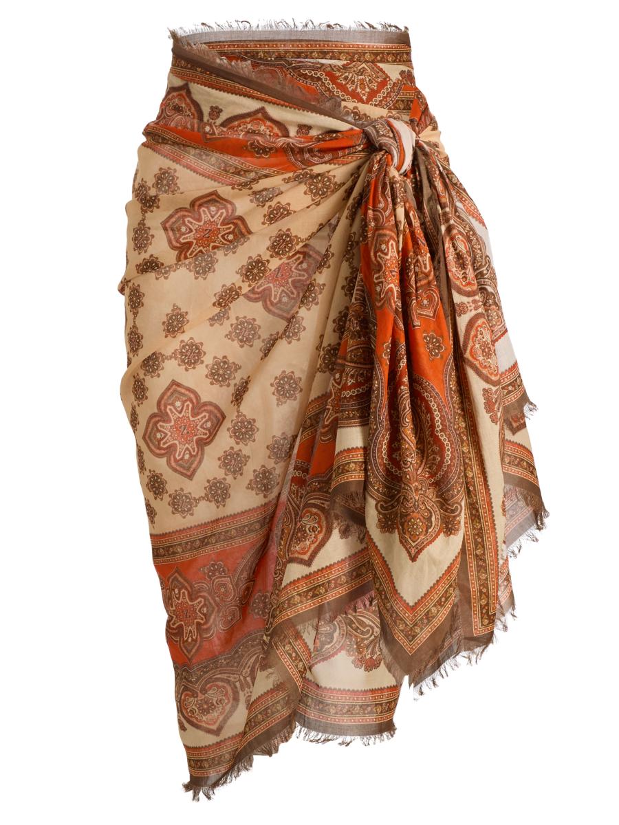 Zimmermann Women's Paisley Cotton Pareo In Brown