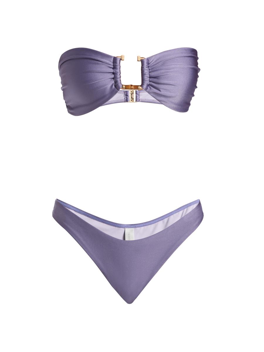 Zimmermann Women's Indra Bamboo Trim Bikini In Purple