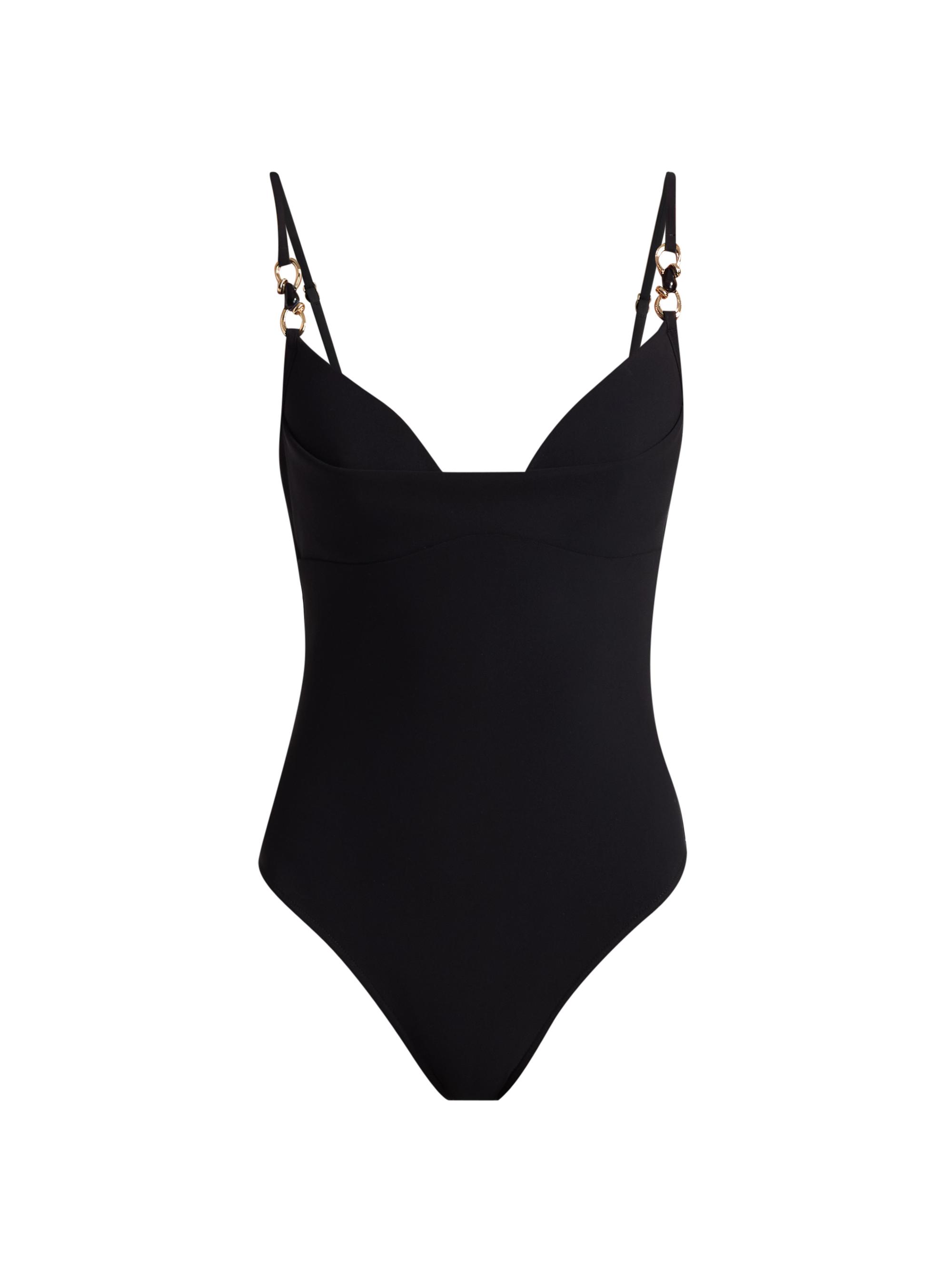 Zimmermann Women's Mahon Trim Detail One-Piece Swimsuit - Black