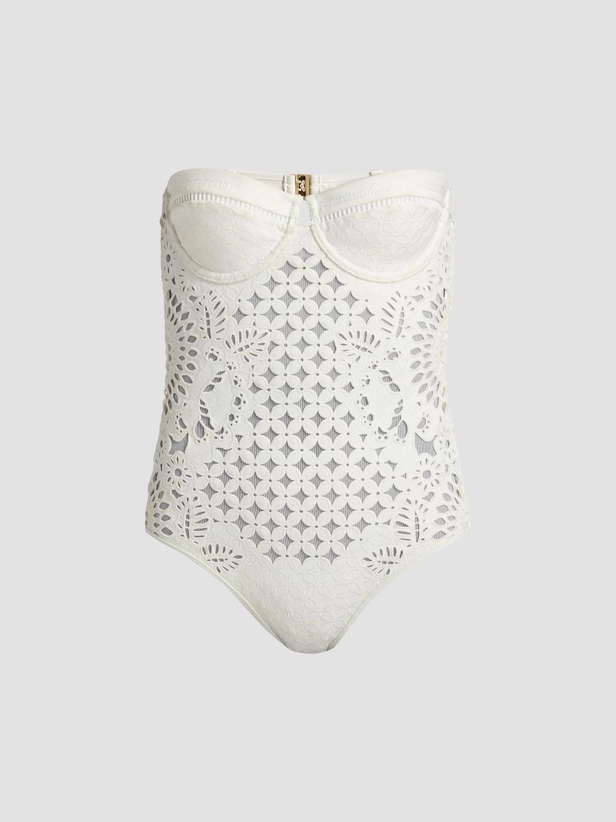 Zimmermann Indra Embroidered One-Piece Swimsuit | Saks Fifth Avenue