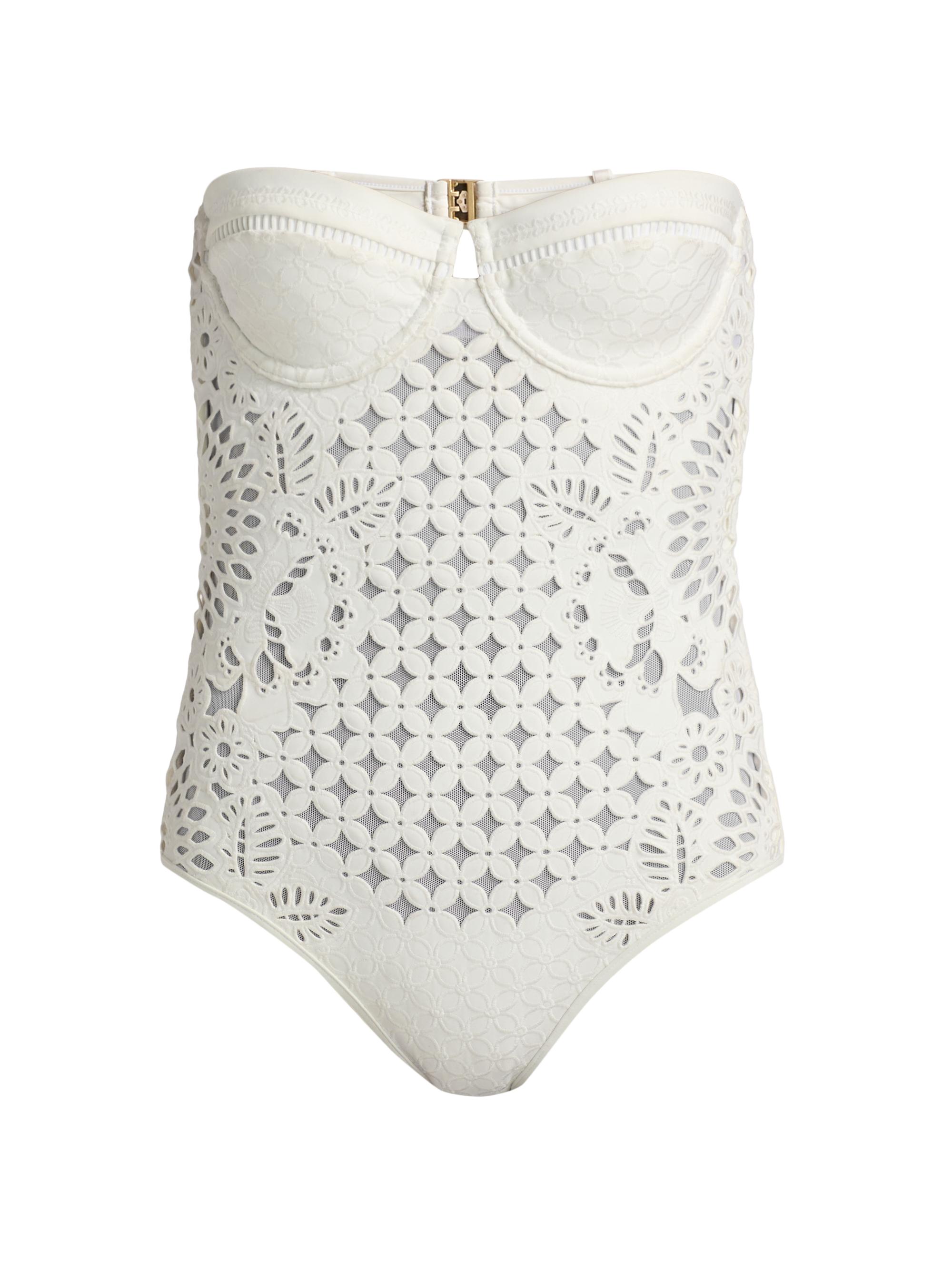 Zimmermann Women's Indra Embroidered One-Piece Swimsuit - - Women's Clothing