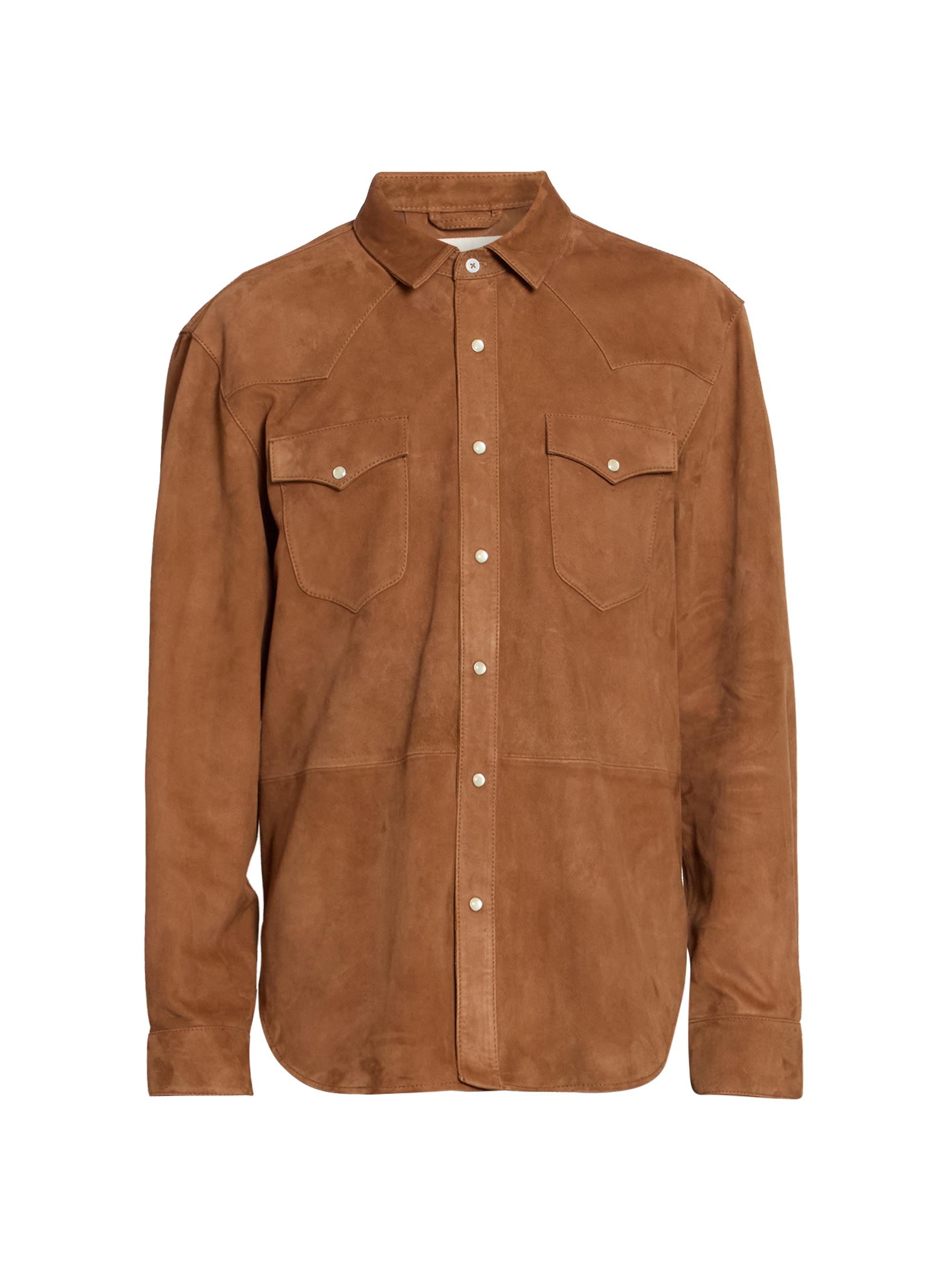 Officine Générale Men's Marshall Suede Shirt Jacket - Deer