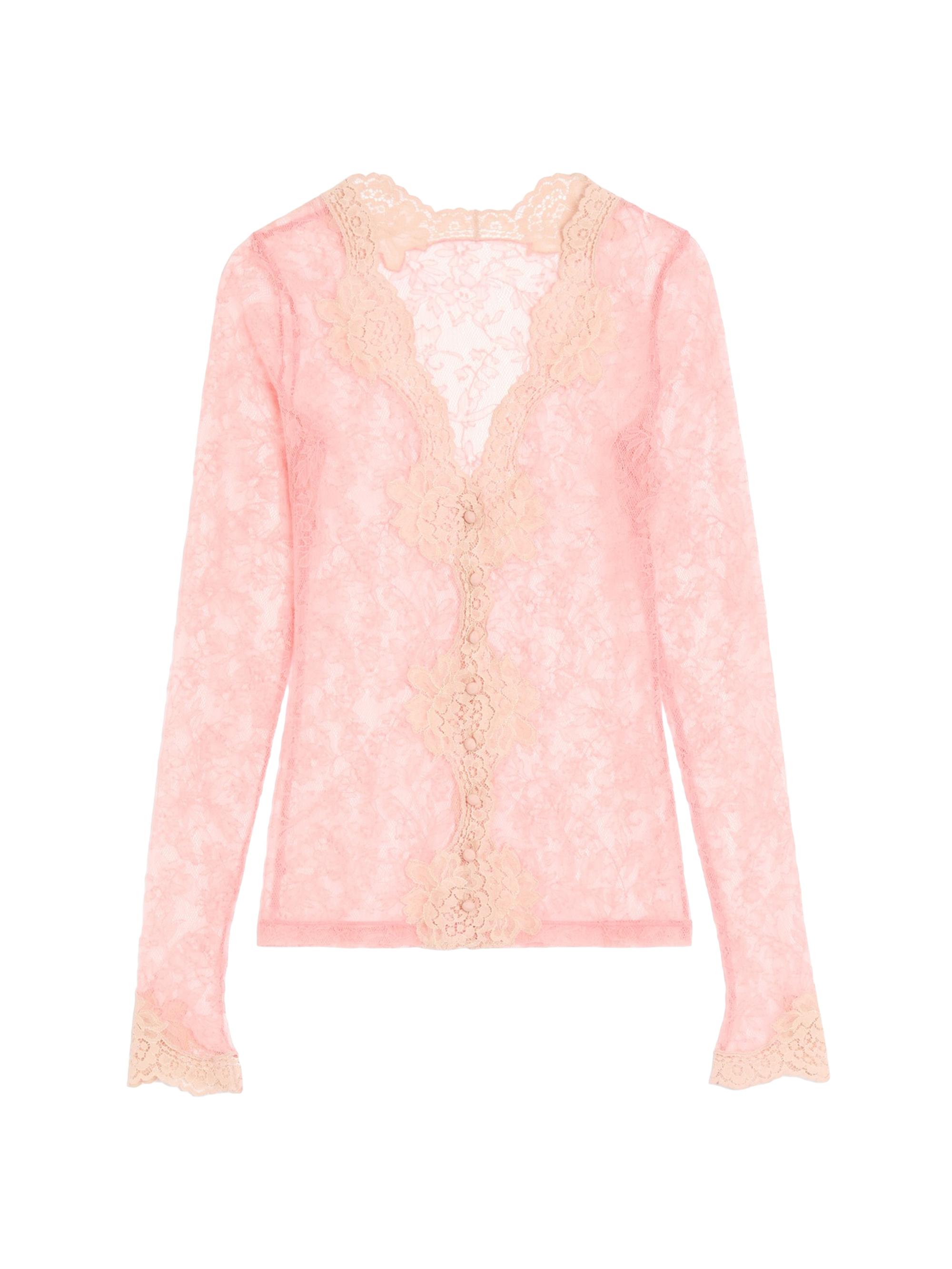 Valentino Garavani Women's Stretch Lace Cardigan - Pink