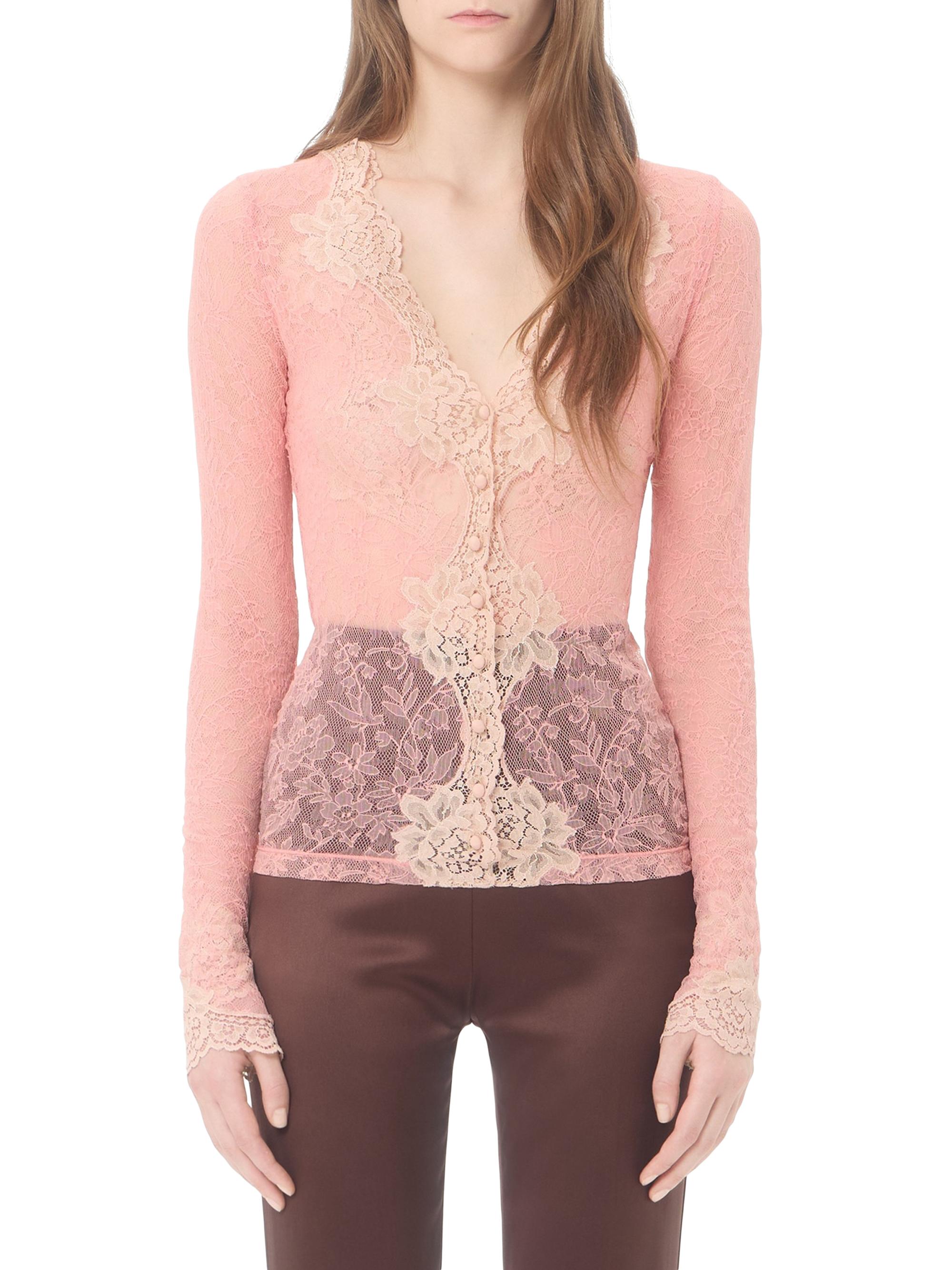 Valentino Garavani Women's Stretch Lace Cardigan - Pink | Thumbnail 5