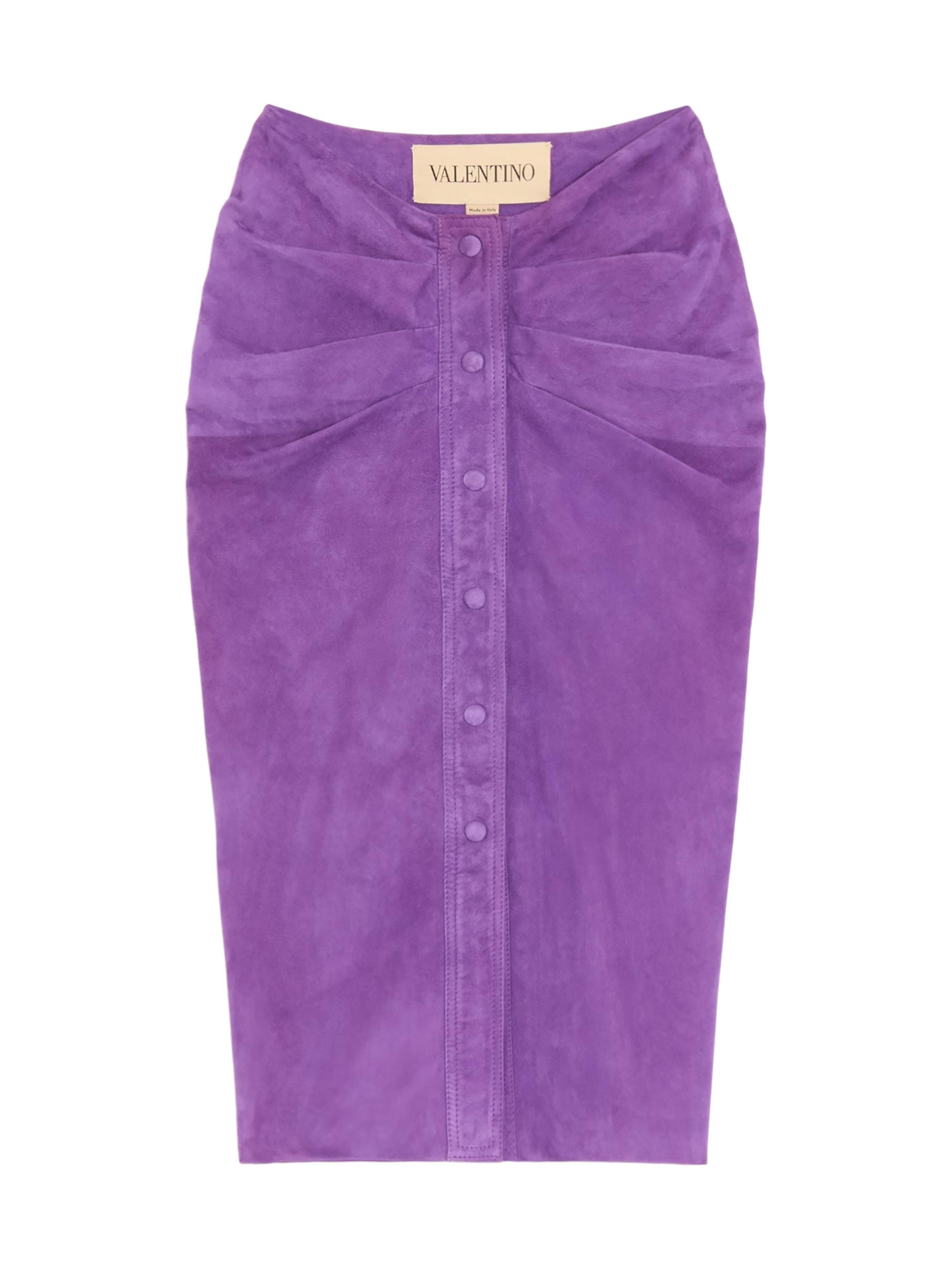 Valentino Garavani Women's Suede Skirt - Purple
