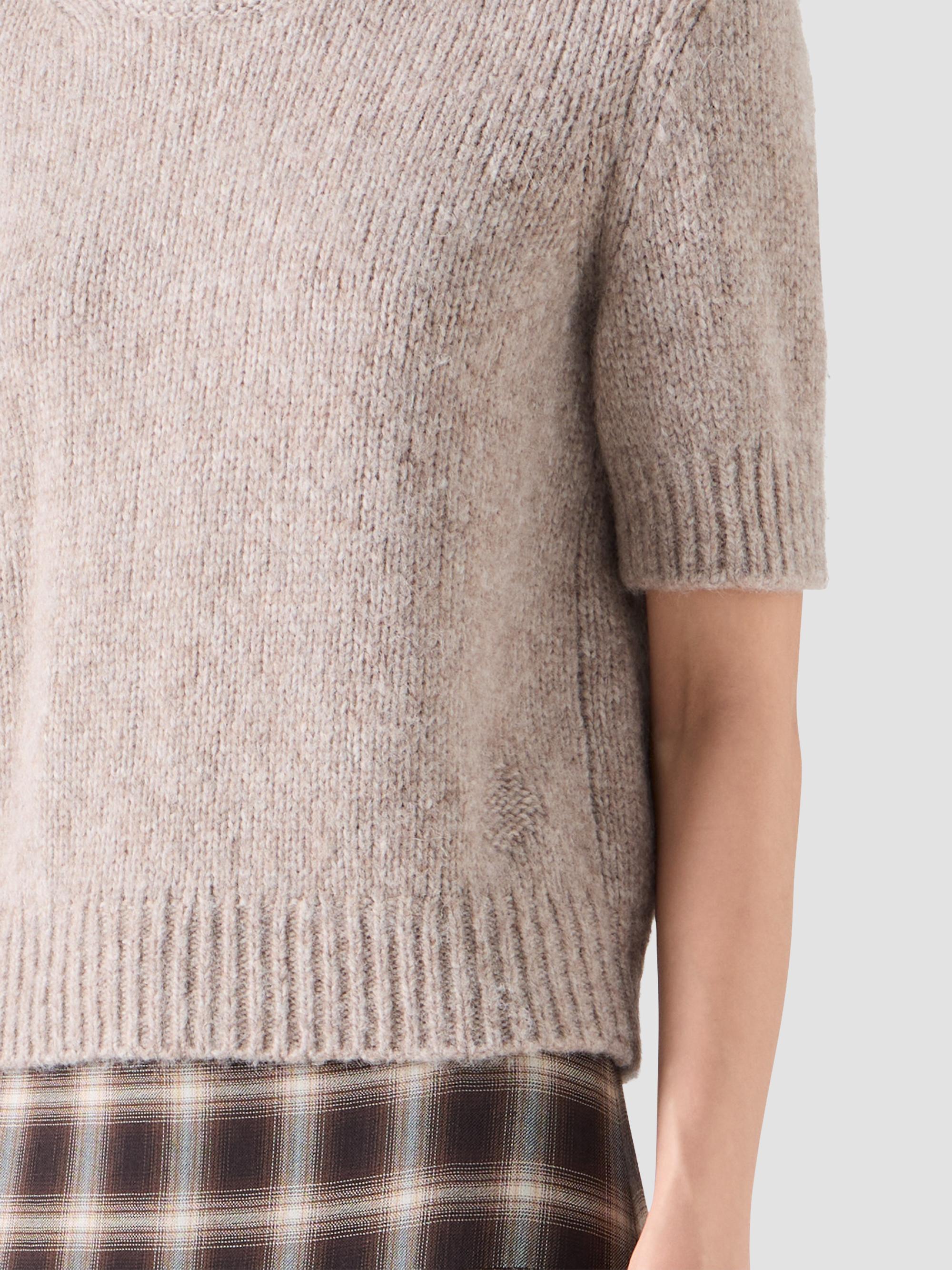 Akris punto Women's Fluffy Alpaca Crewneck Sweater - Oat | Thumbnail 5