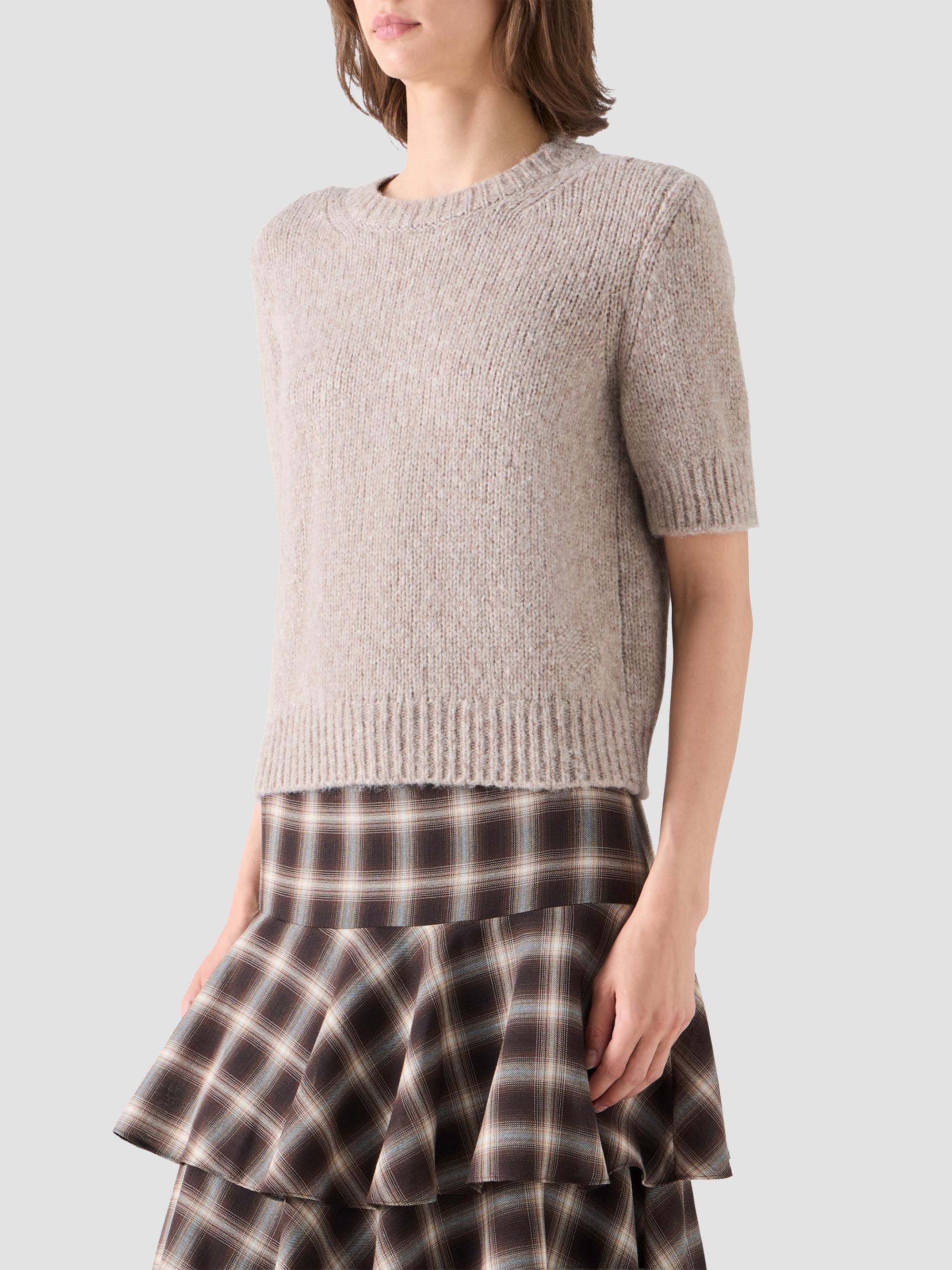 Akris punto Women's Fluffy Alpaca Crewneck Sweater - Oat | Thumbnail 6