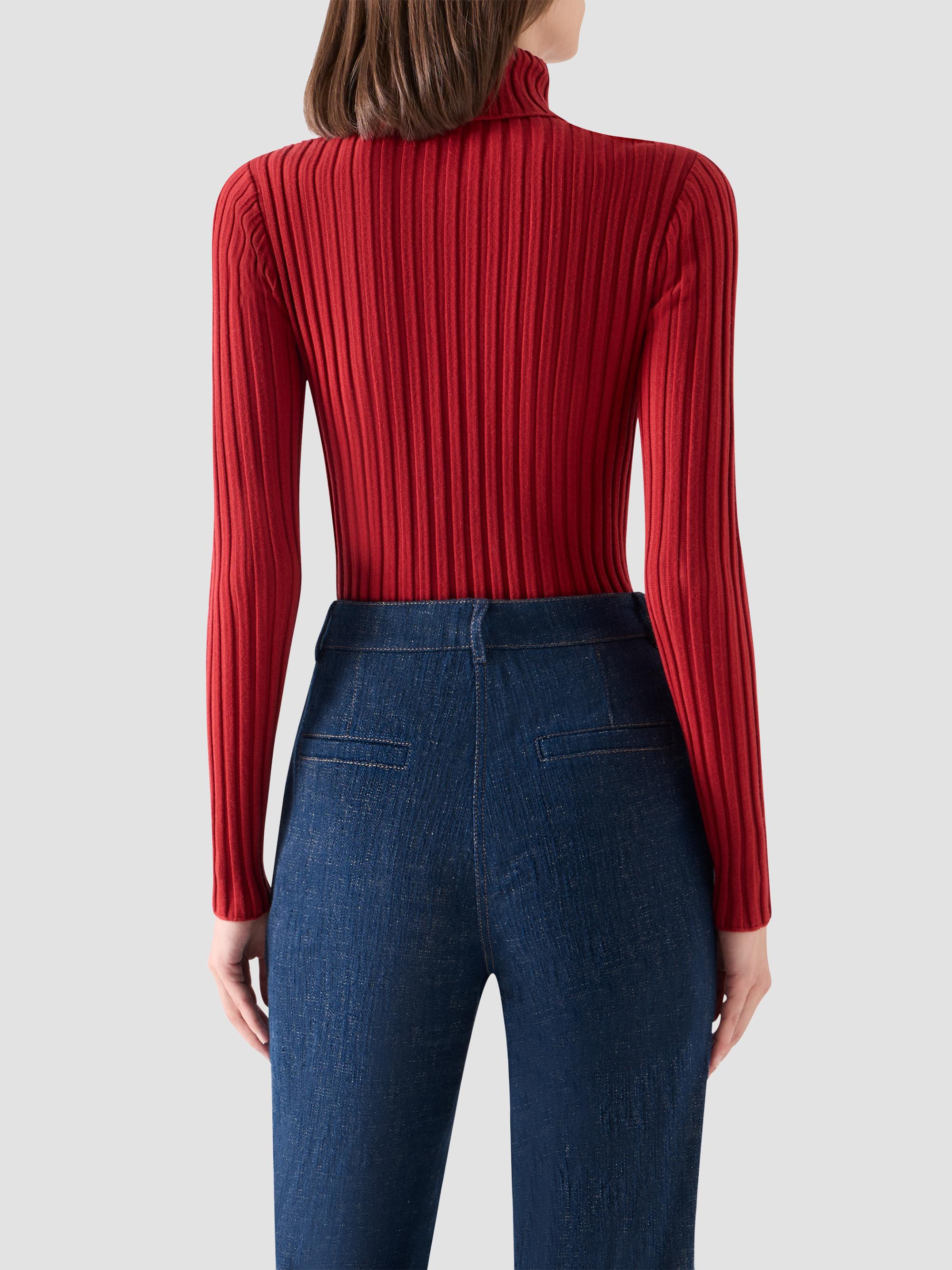 Akris punto Women's Wool Knit Turtleneck Sweater - Rusty Red | Thumbnail 3