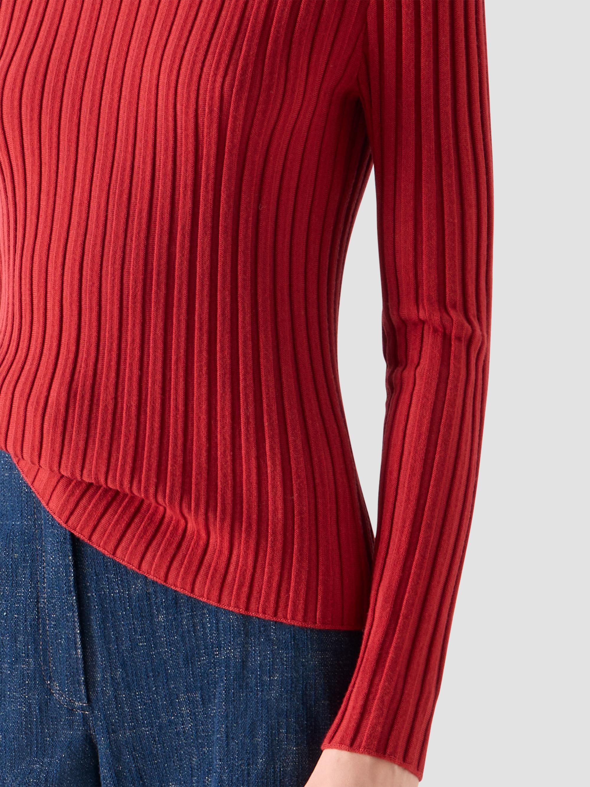 Akris punto Women's Wool Knit Turtleneck Sweater - Rusty Red | Thumbnail 5
