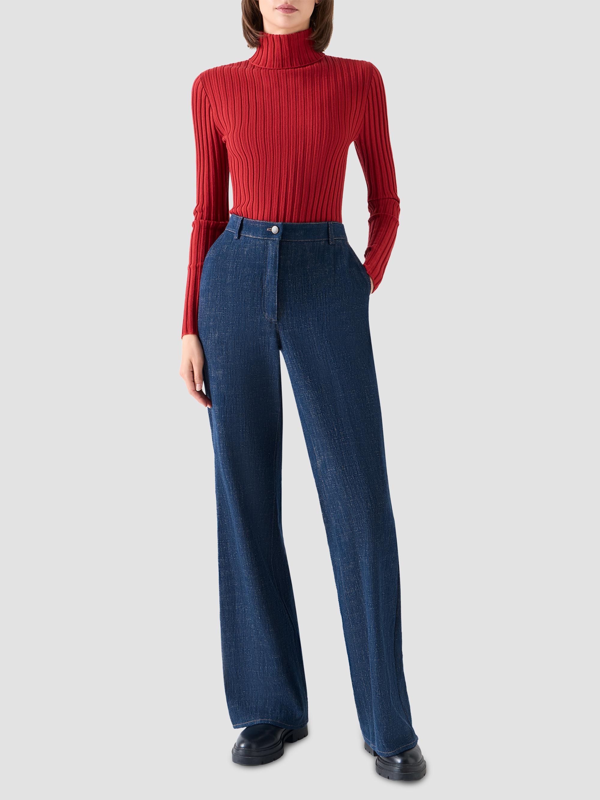 Akris punto Women's Wool Knit Turtleneck Sweater - Rusty Red | Thumbnail 2