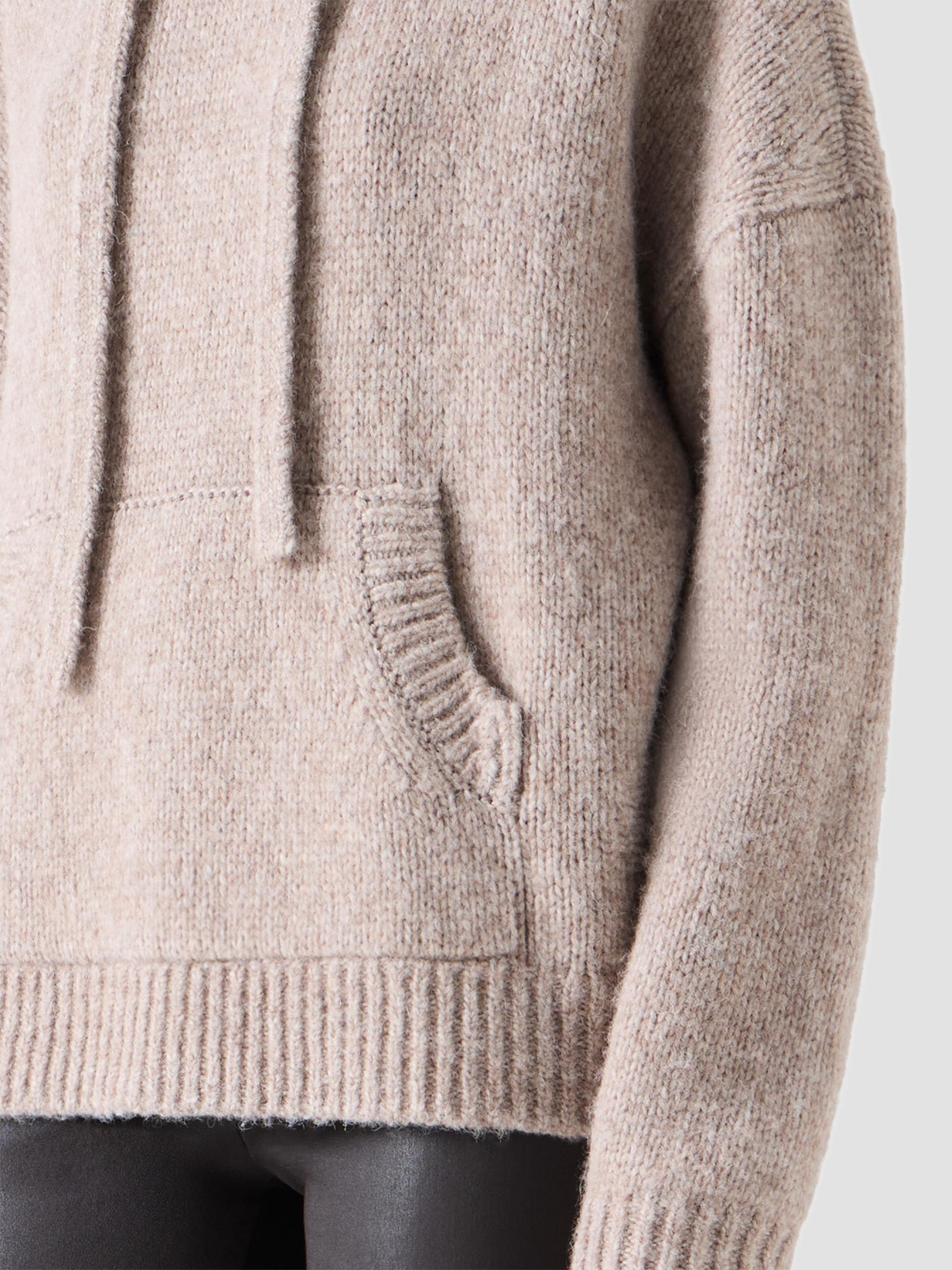 Akris punto Women's Fluffy Alpaca-Wool Knit Hoodie - Oat | Thumbnail 5
