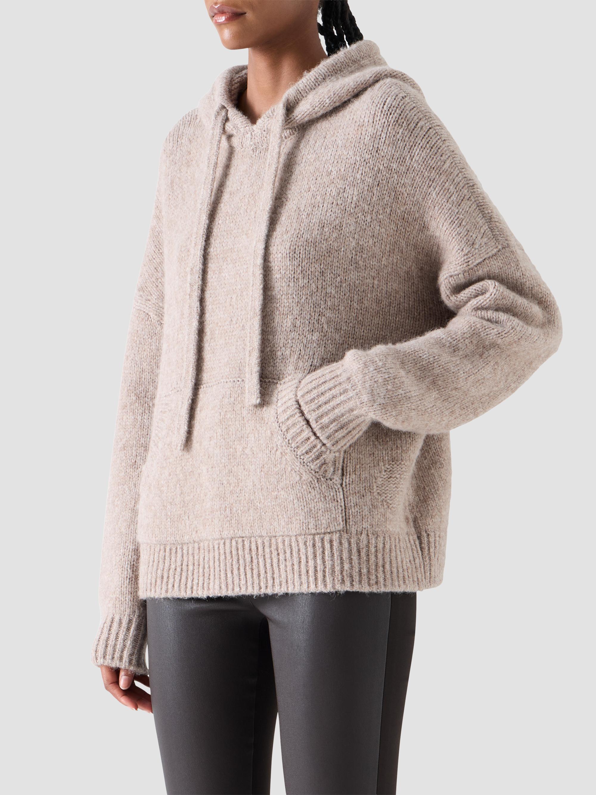 Akris punto Women's Fluffy Alpaca-Wool Knit Hoodie - Oat | Thumbnail 6