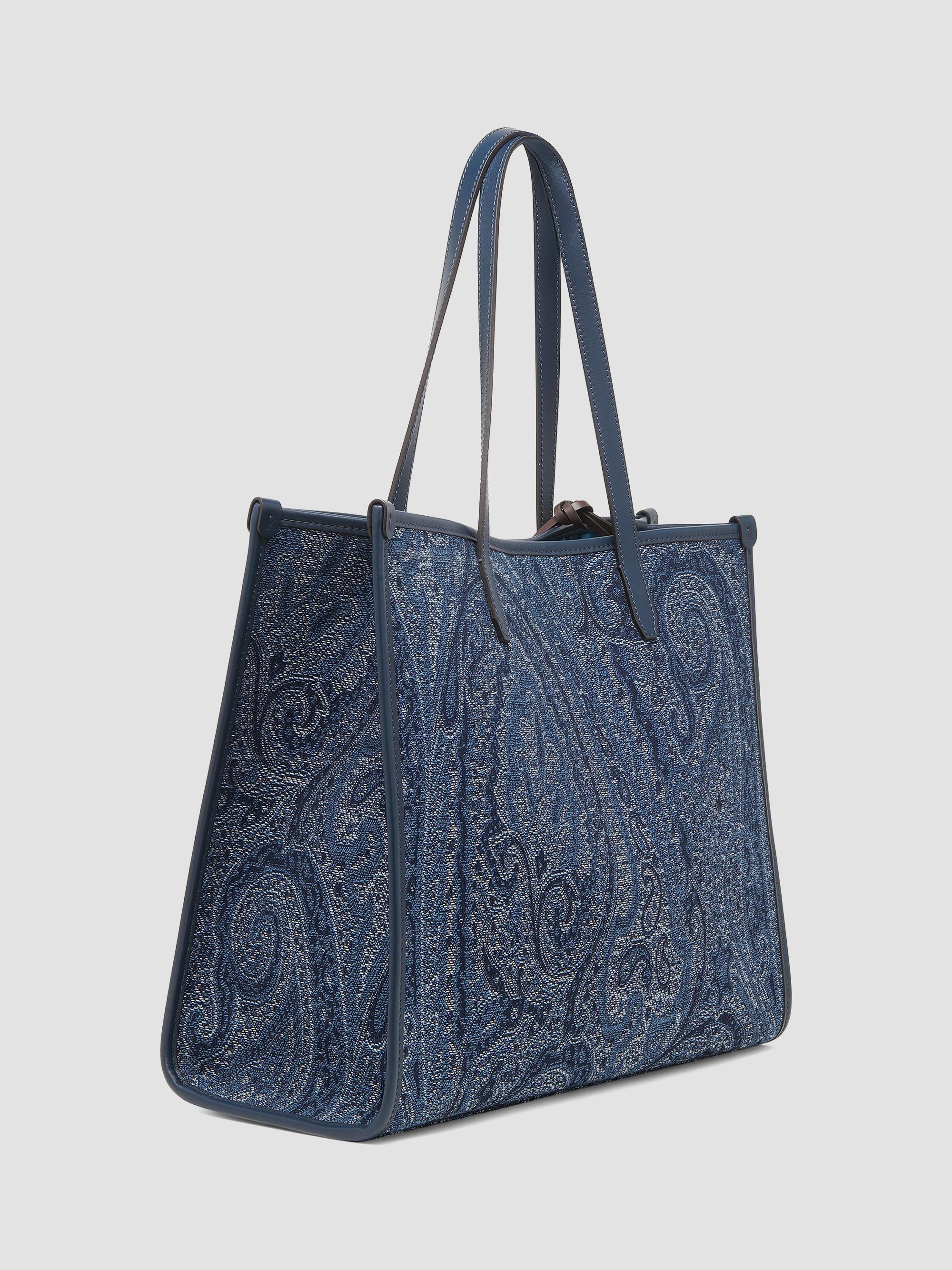 Etro Lovetrotter Large Jacquard Paisley Denim Tote Bag | Saks