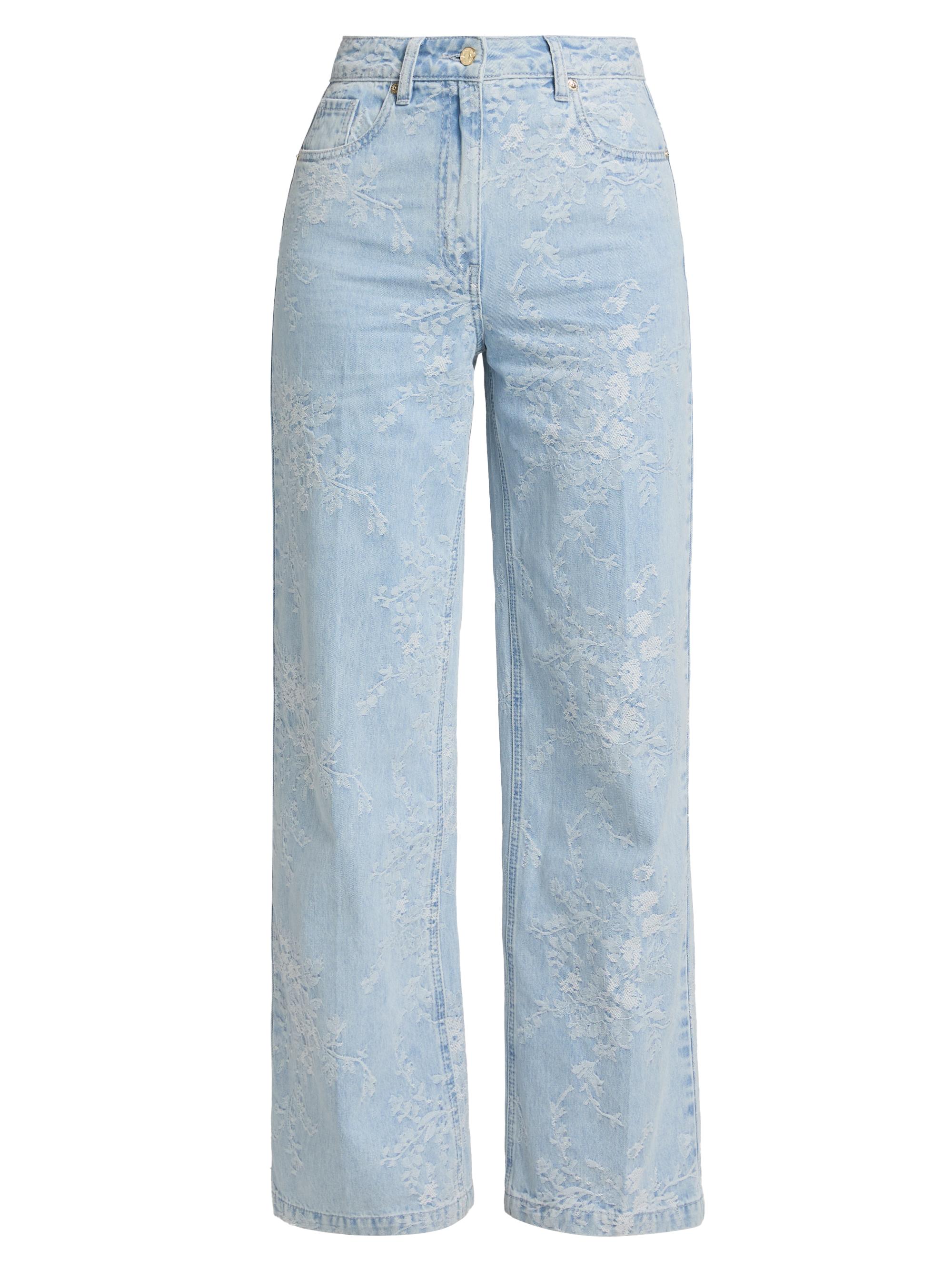 Versace Embroidered Washed Cotton Jeans | Saks Fifth Avenue