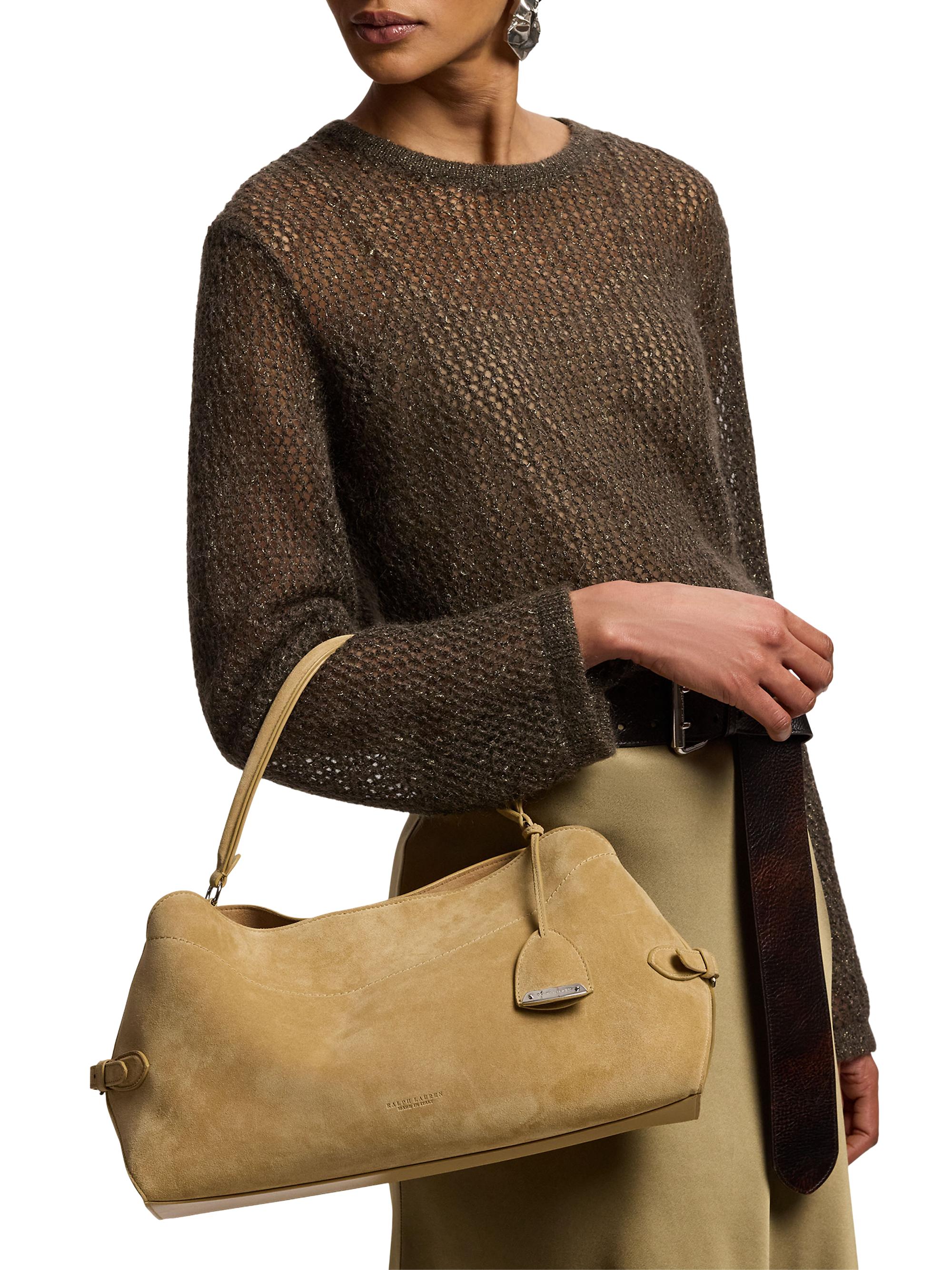 Ralph Lauren Collection Women's The Ralph Suede Shoulder Bag - Tan | Thumbnail 2