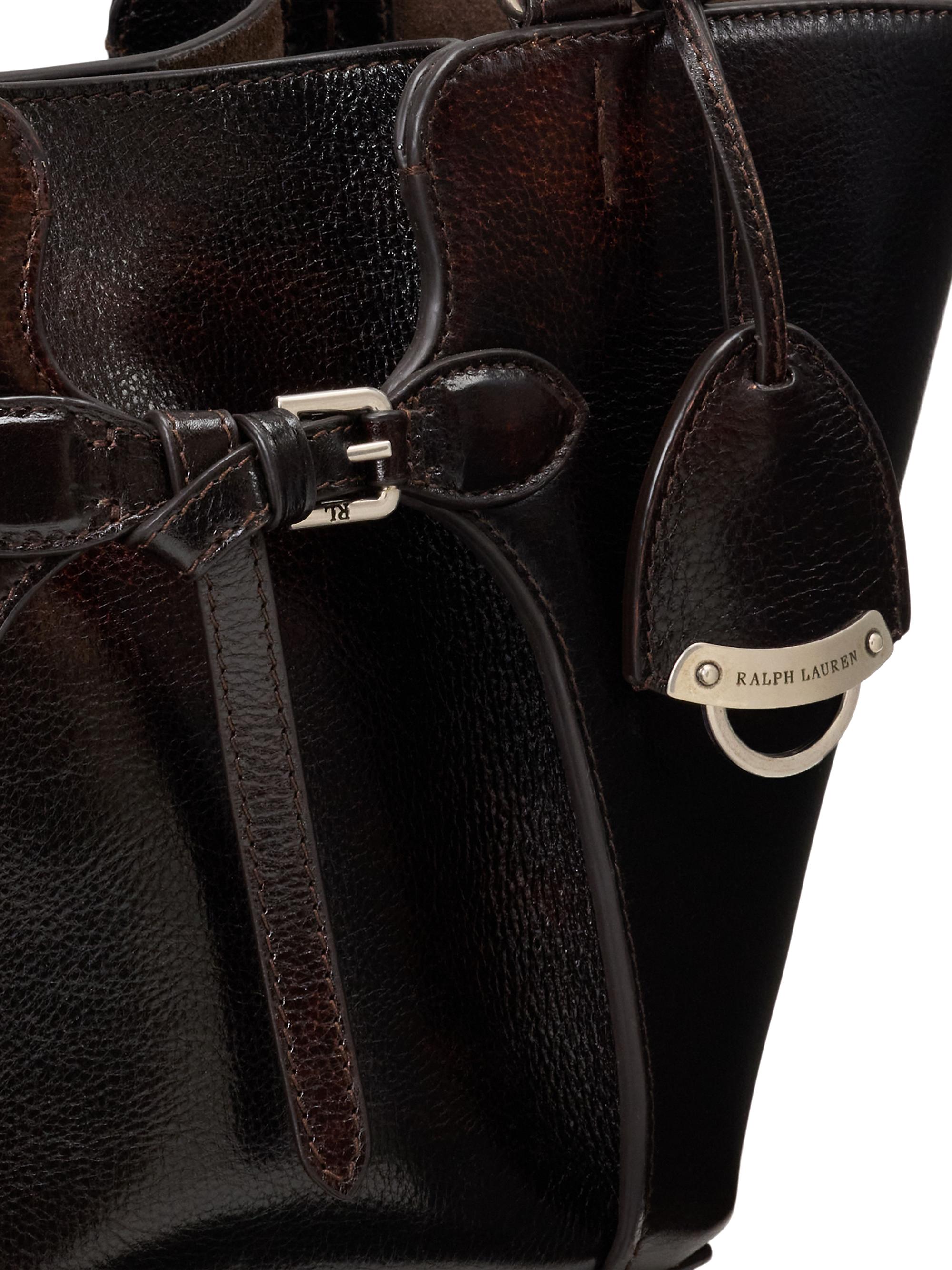 Ralph Lauren Collection Women's The Ralph Mini Belted Leather Tote Bag - Vintage Brown | Thumbnail 7