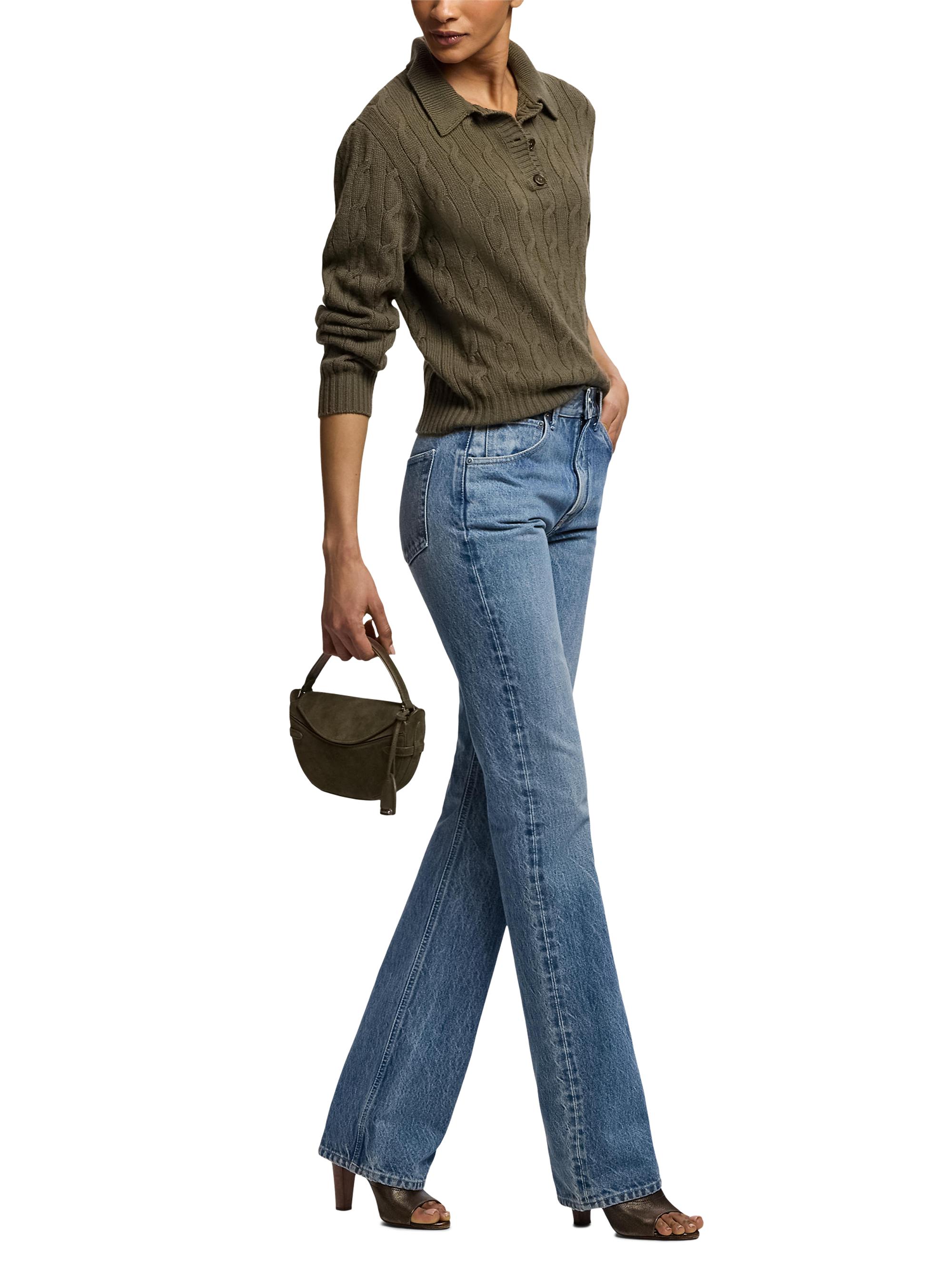 Ralph Lauren Collection Women's Mini Suede Crossbody Bag - Cypress | Thumbnail 4