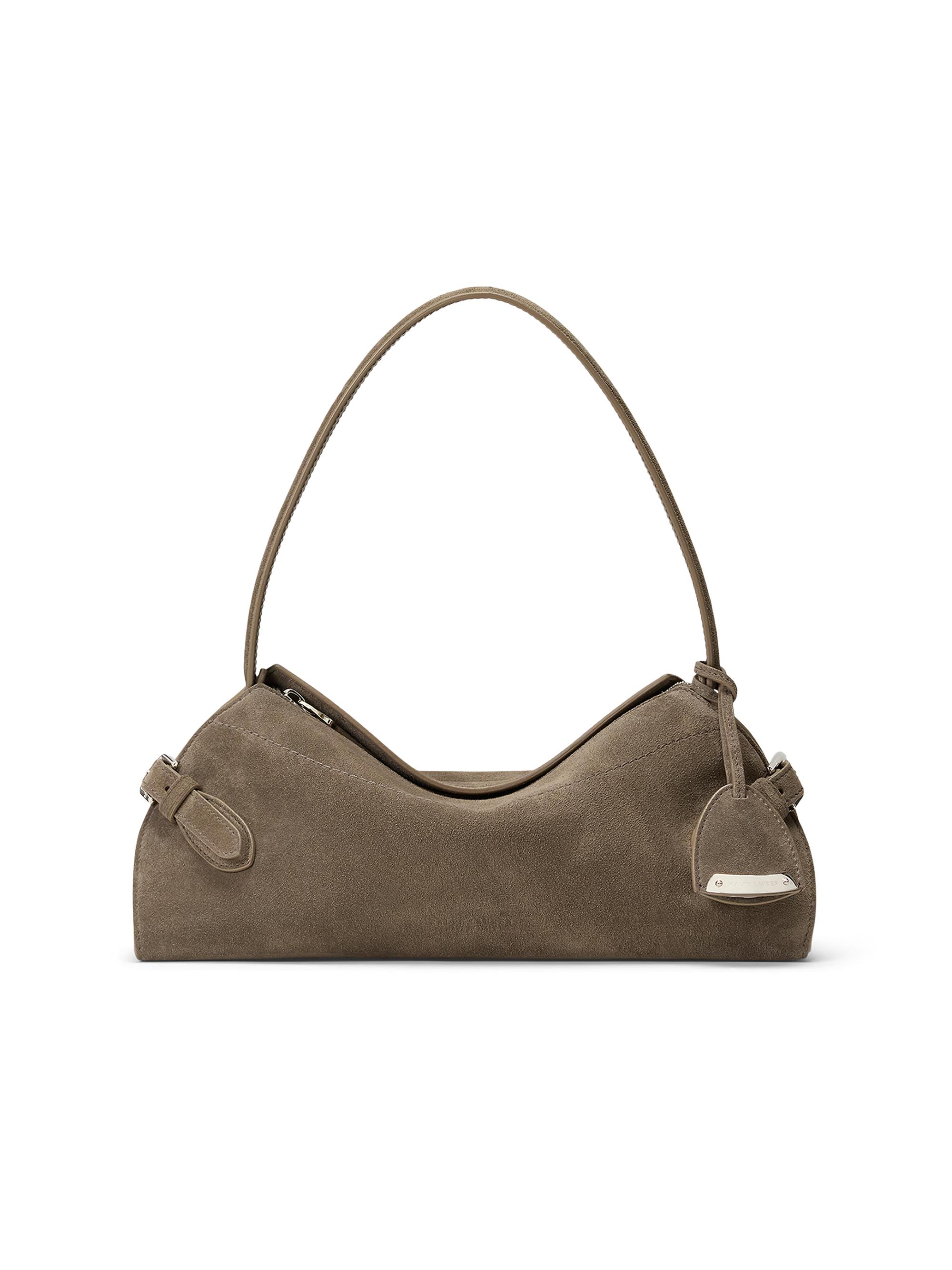 Ralph Lauren Collection Women's The Ralph  Suede Shoulder Bag - Dark Taupe