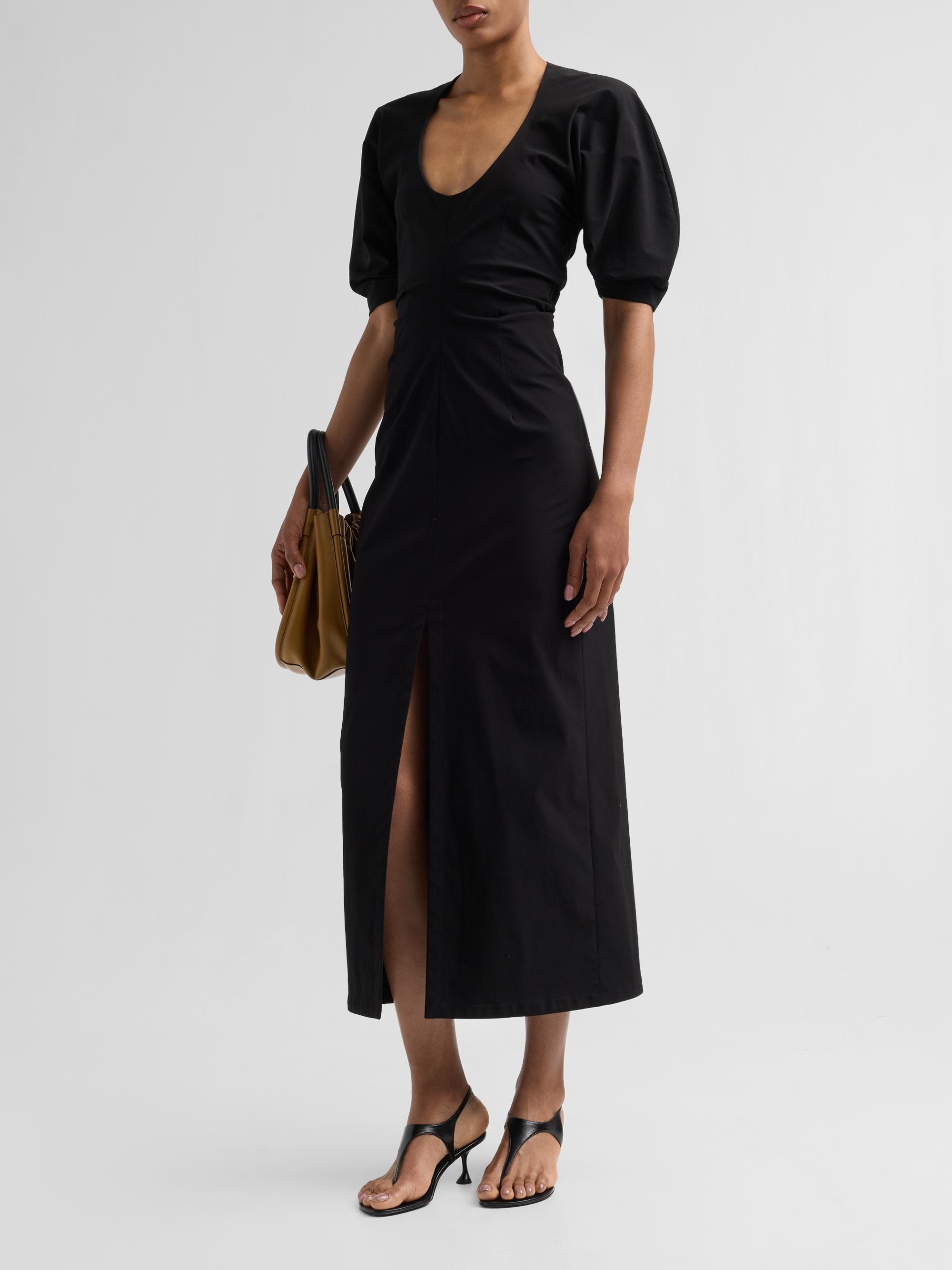 clarissa midi dress Kate Barton Clarissa Liquid Midi Dress in Lemon