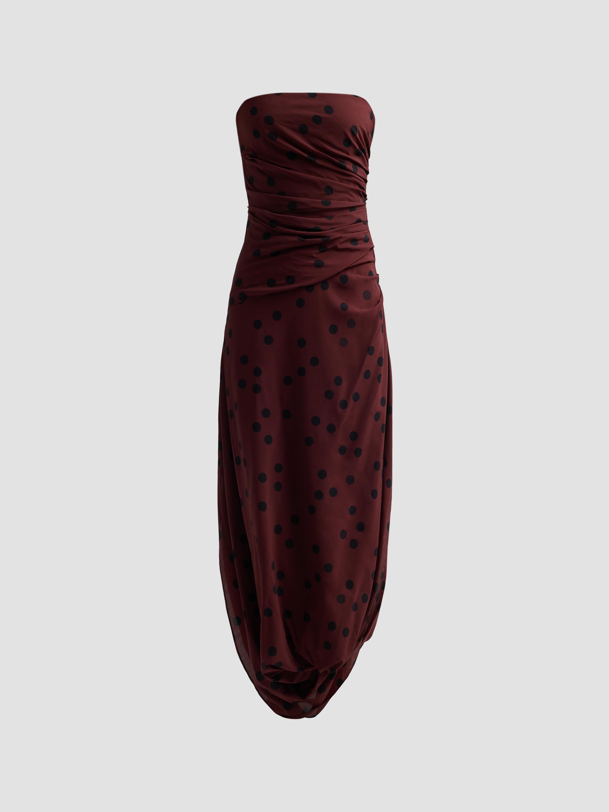 Proenza Schouler Women's Nayara Polka Dot Jersey Maxi Dress - Espresso Multi - Women's Clothing