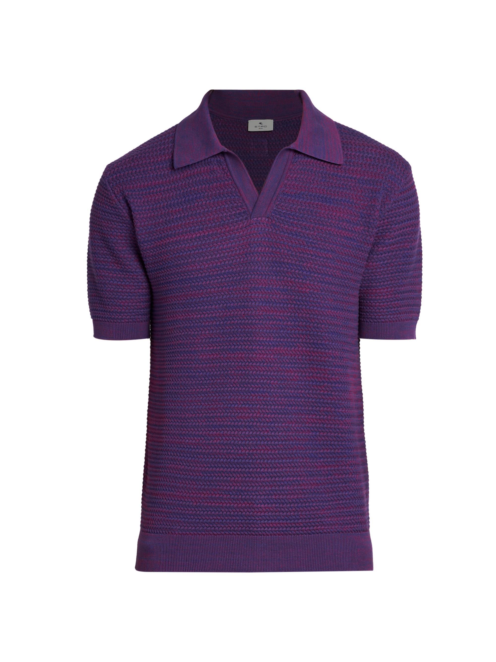 Etro Men's Roma Knit Polo Shirt - Viola